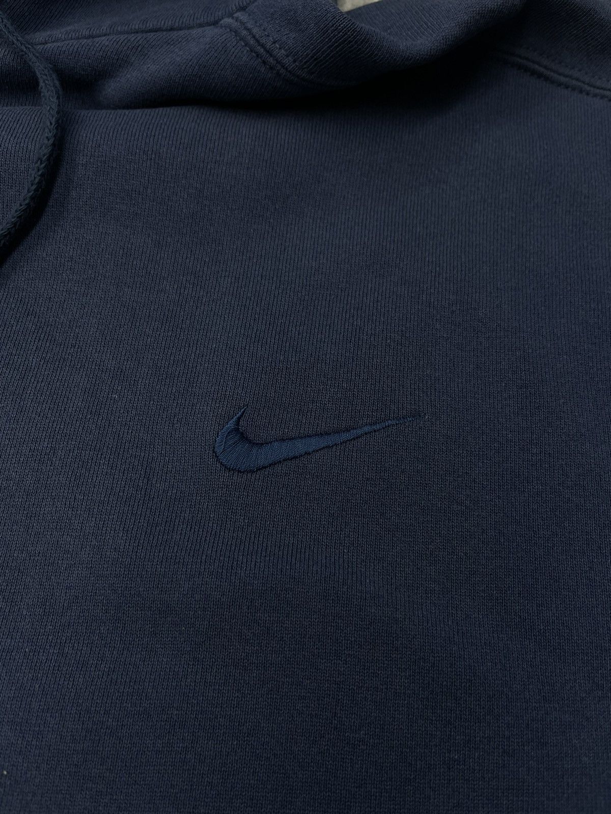Nike × Vintage Vintage Nike Basic Hoodie Navy Little Logo Y2K size Xl Size US XL / EU 56 / 4 - 4 Thumbnail