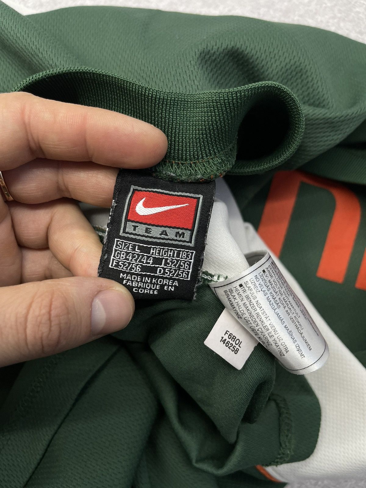 Nike × Vintage Vintage Nike Team Miami 32 Jersey size L Size US L / EU 52-54 / 3 - 10 Thumbnail