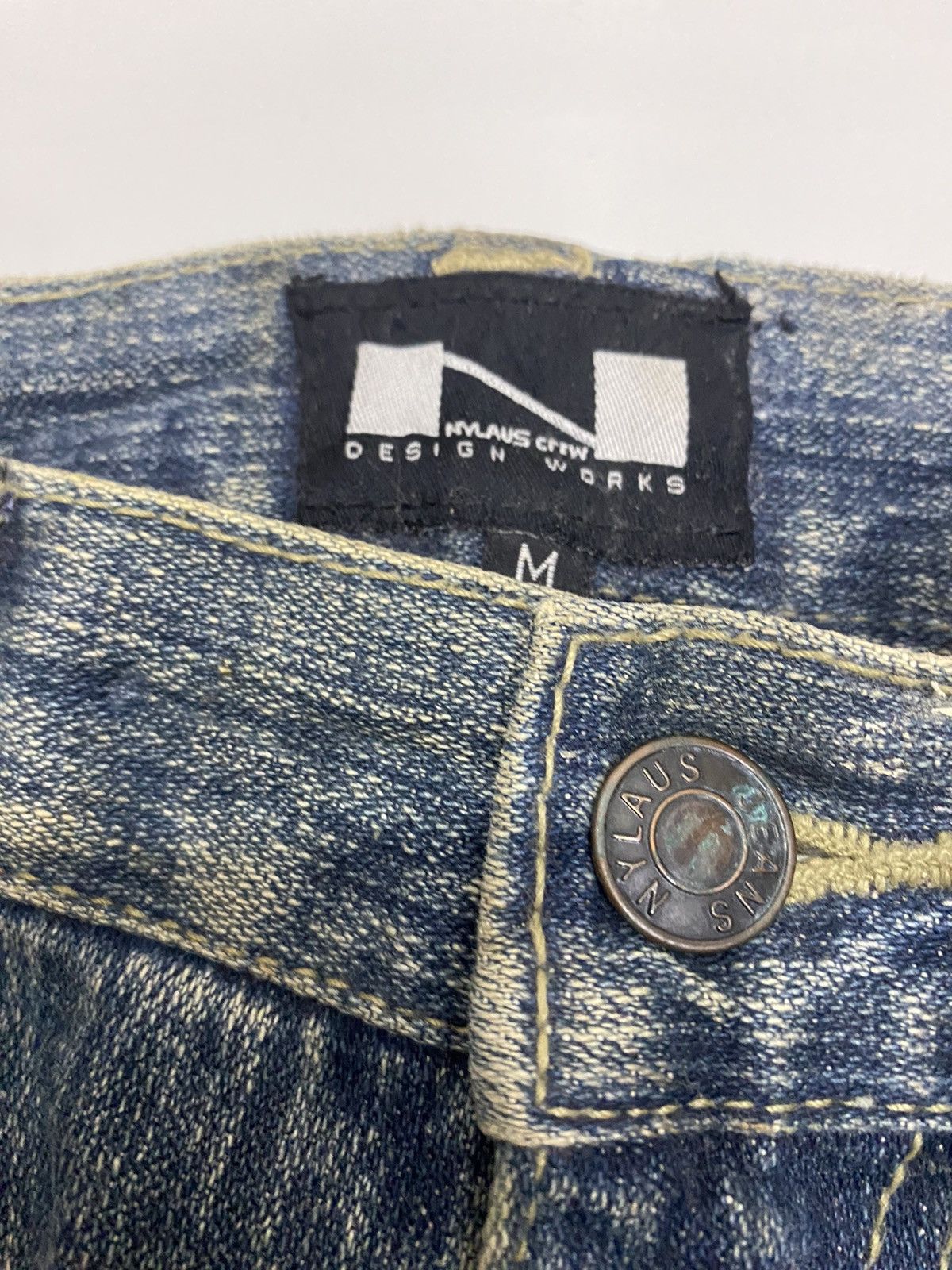 Hysteric Glamour SICK NYLAUS CREW DESIGN WORK RUSTY RIPPED JEANS Size US 30 / EU 46 - 8 Thumbnail