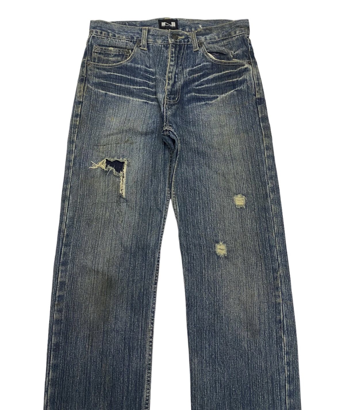 Hysteric Glamour SICK NYLAUS CREW DESIGN WORK RUSTY RIPPED JEANS Size US 30 / EU 46 - 3 Thumbnail