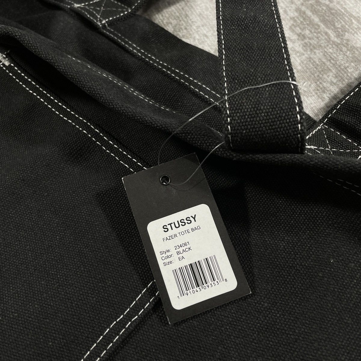 Stussy STUSSY TOTE BAG FAZER - BLACK Size ONE SIZE - 3 Thumbnail