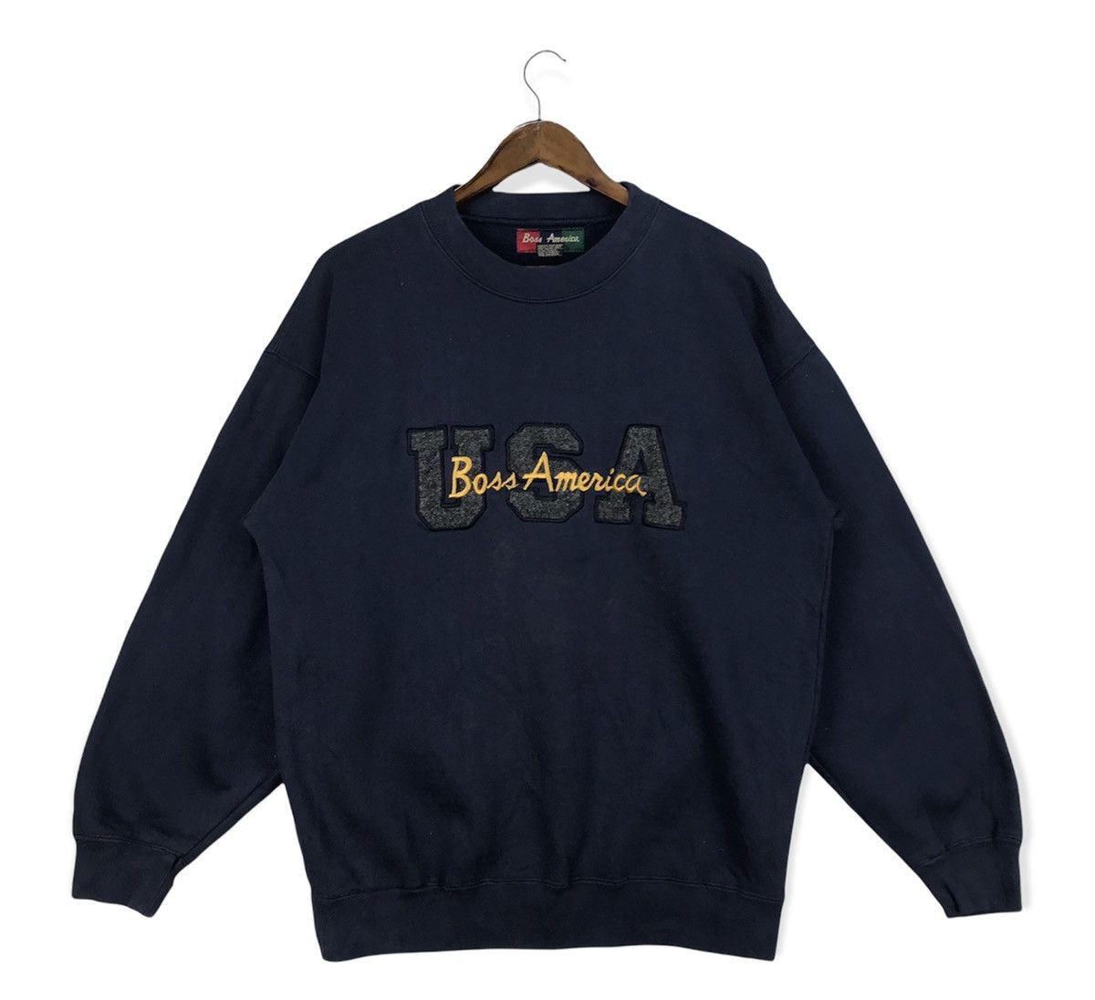 Vintage Vintage Boss America USA Sweatshirt Size US M / EU 48-50 / 2 - 1 Thumbnail