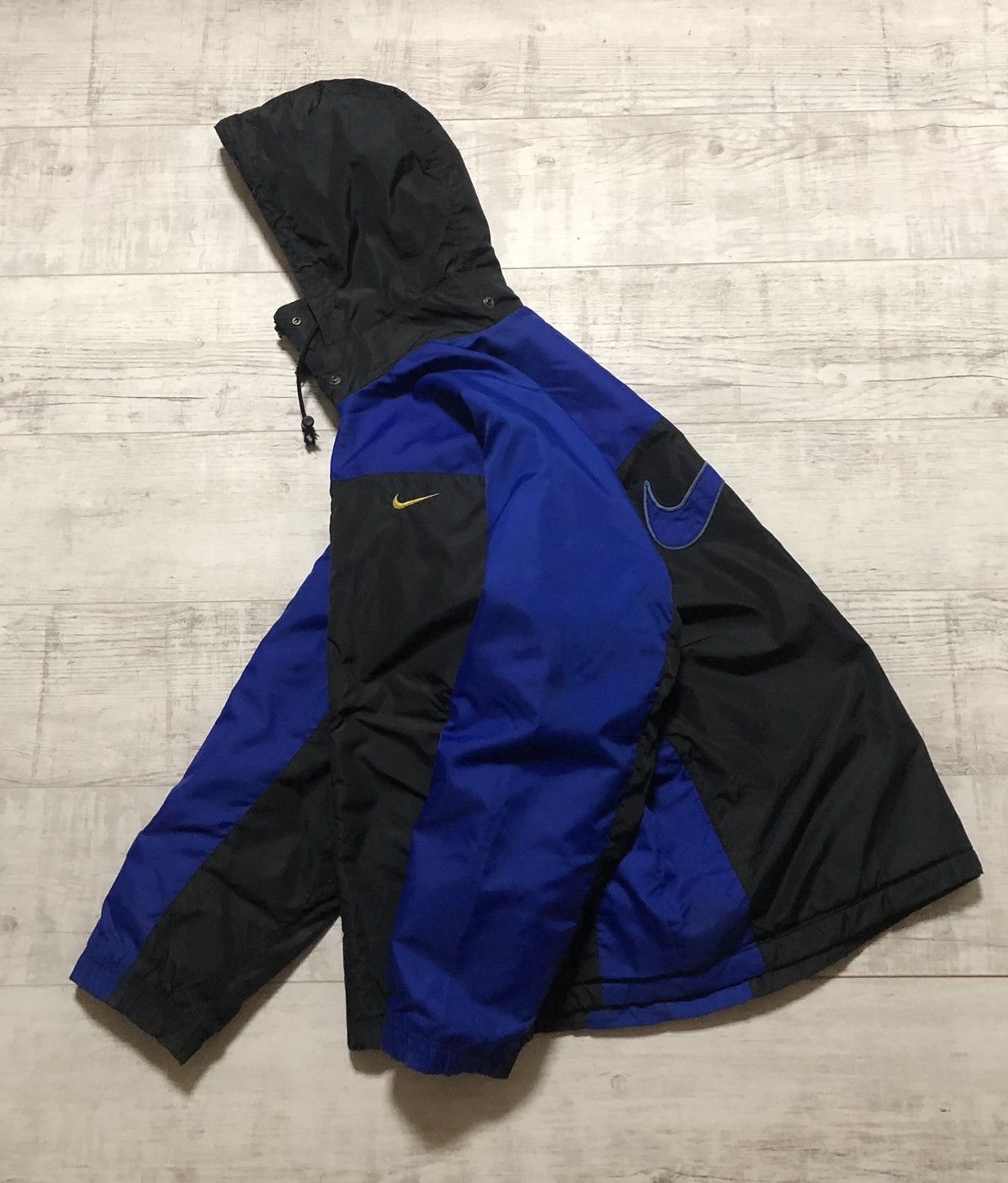 image of 90's Nike Nylon Drill Light Puffer Jacket Big Swoosh, Men's (Size XL)