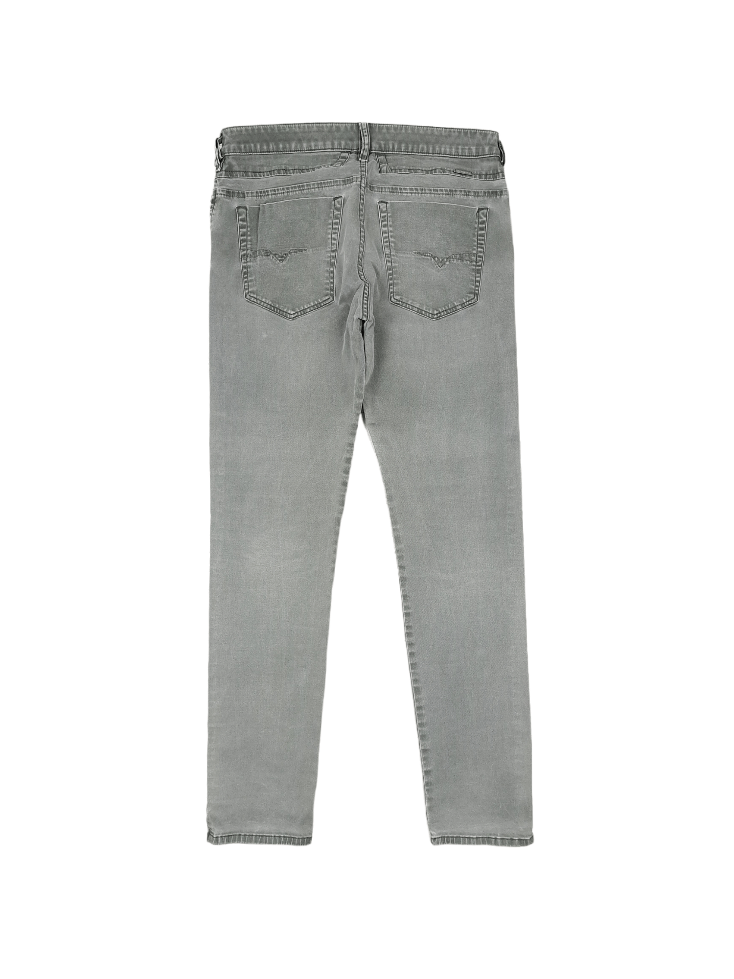 Diesel 💎 Diesel Tapered 31 Washed Grey Patchwork Slim Jeans Size US 31 - 2 Thumbnail