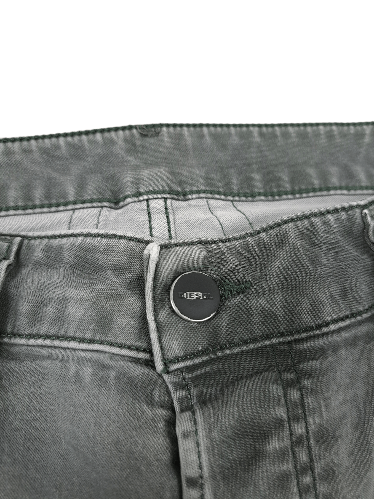 Diesel 💎 Diesel Tapered 31 Washed Grey Patchwork Slim Jeans Size US 31 - 5 Thumbnail