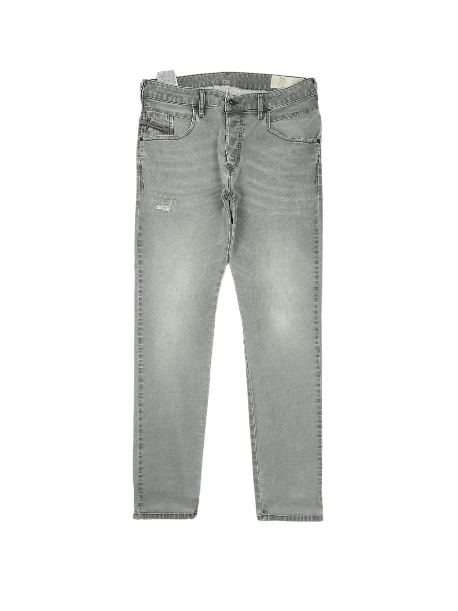 Diesel 💎 Diesel Tapered 31 Washed Grey Patchwork Slim Jeans Size US 31 - 1 Thumbnail