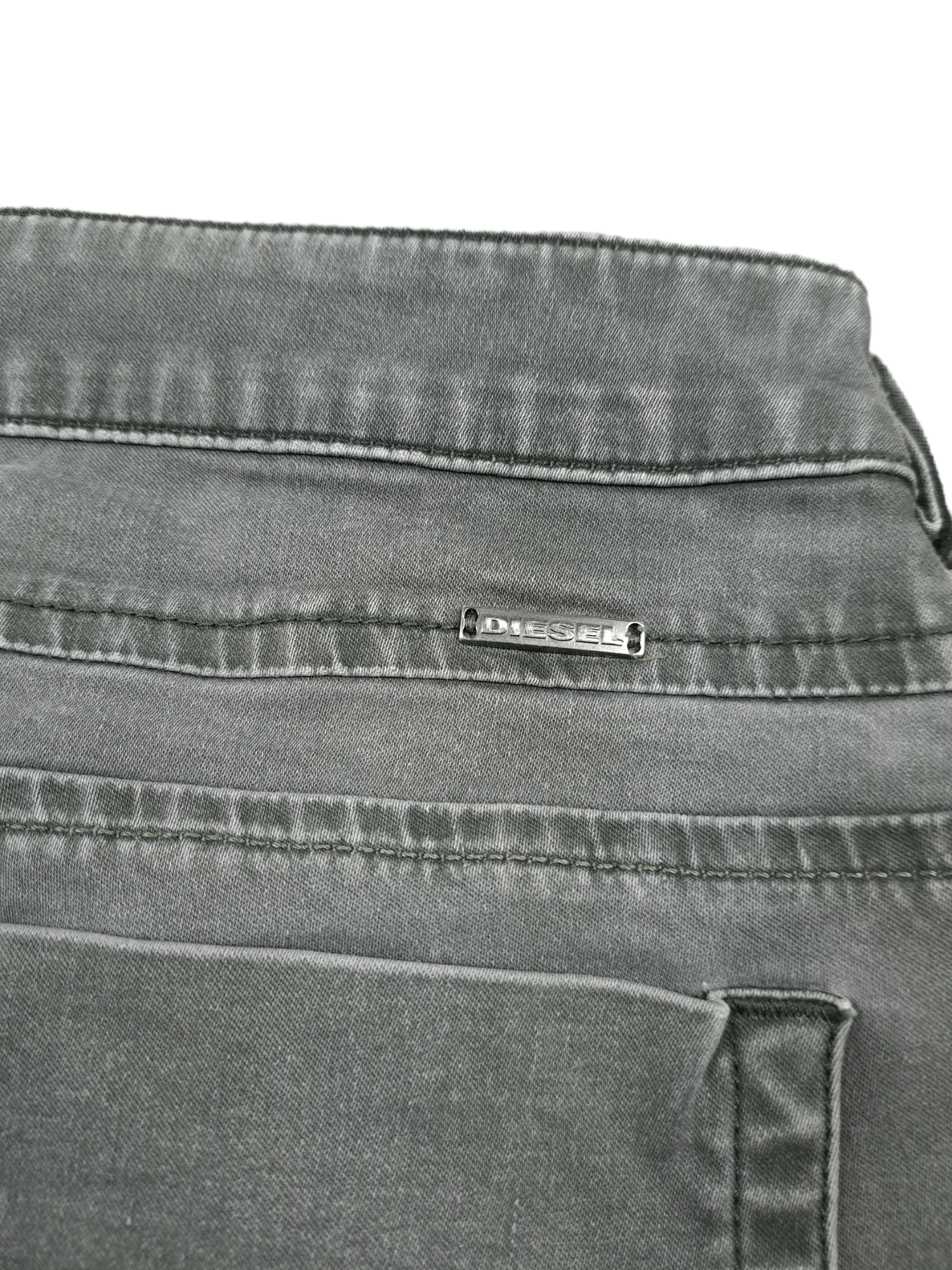 Diesel 💎 Diesel Tapered 31 Washed Grey Patchwork Slim Jeans Size US 31 - 7 Thumbnail