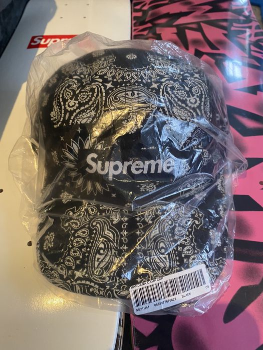 Supreme Supreme Bandana Camp Cap Black | Grailed