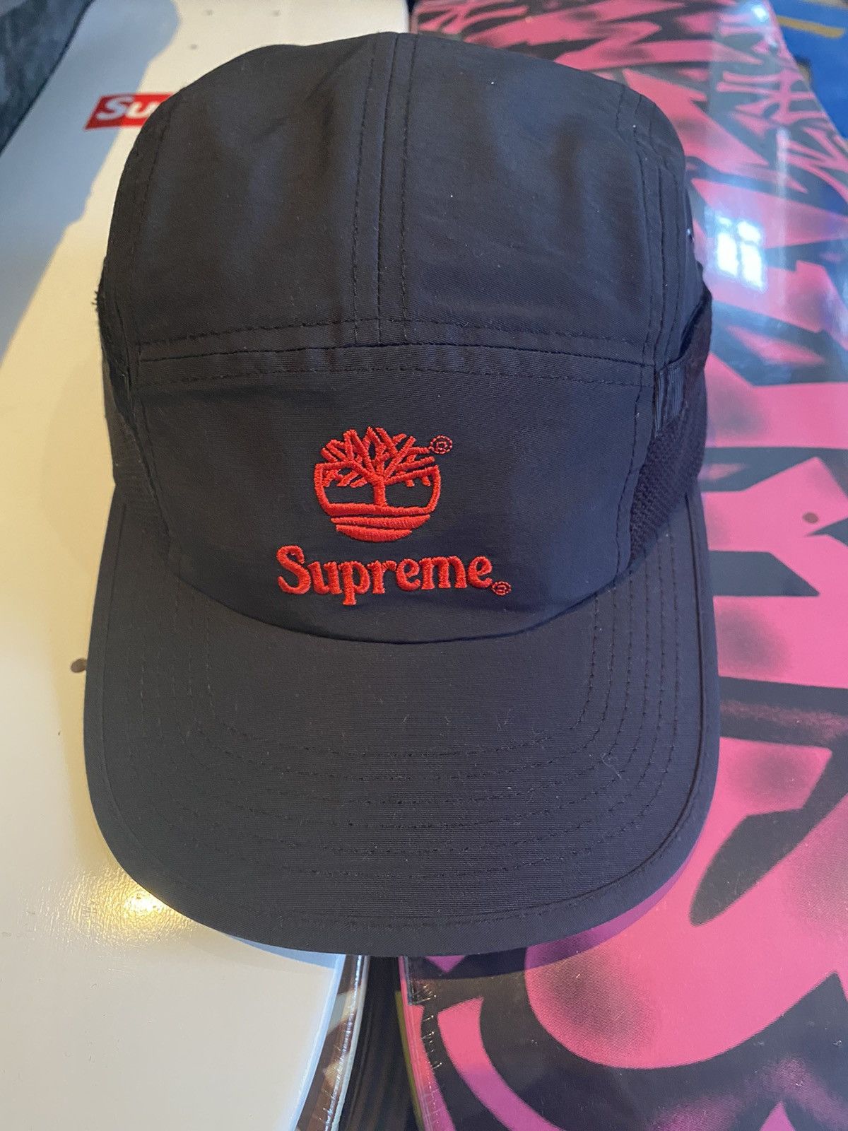 Pre-owned Supreme Timberland Camp Cap Black