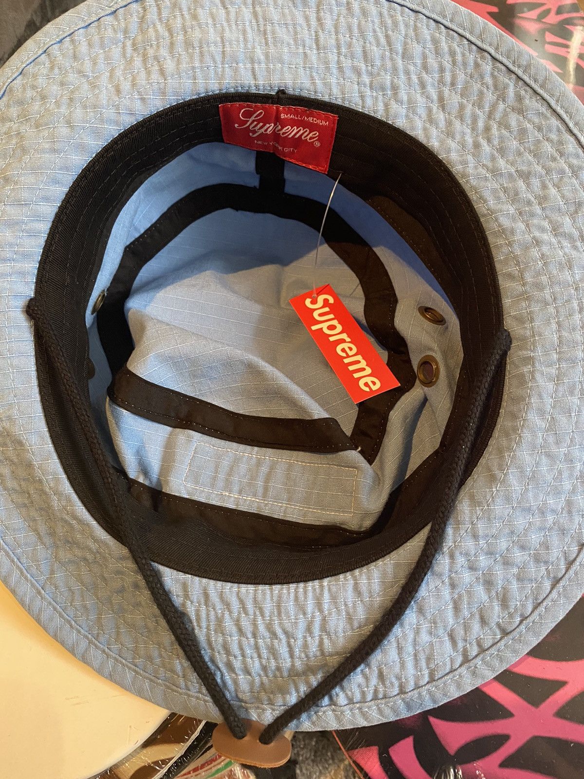 Supreme Reflective Patch Boonie Bright Blue Bucket Supreme