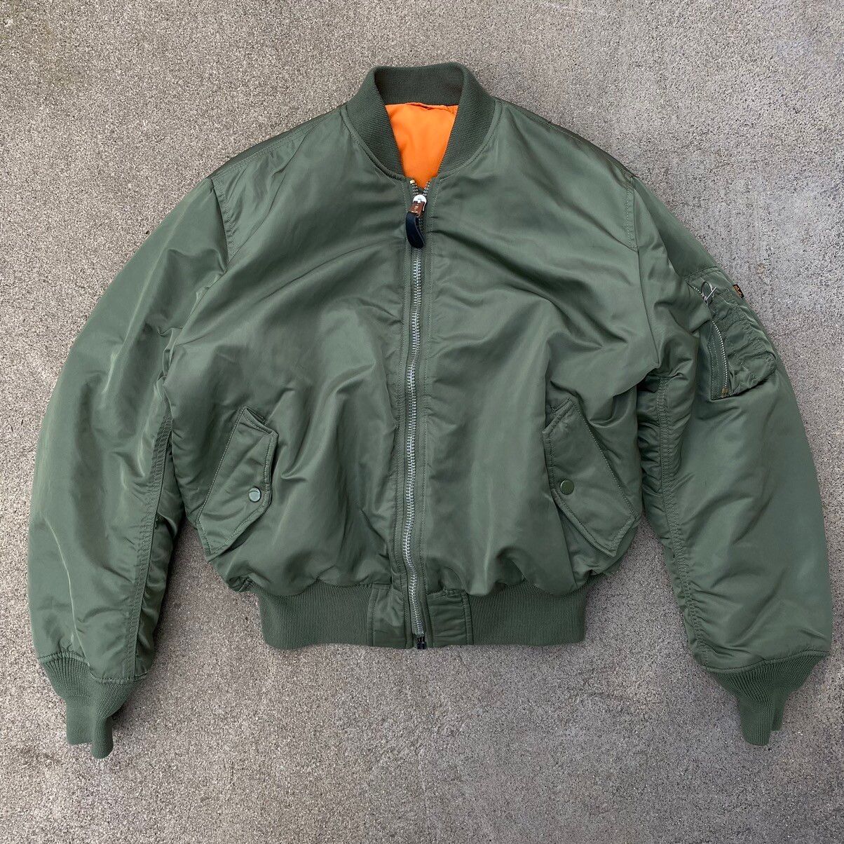 image of Ma-1 Alpha Industries Bomber in Green, Men's (Size Large)