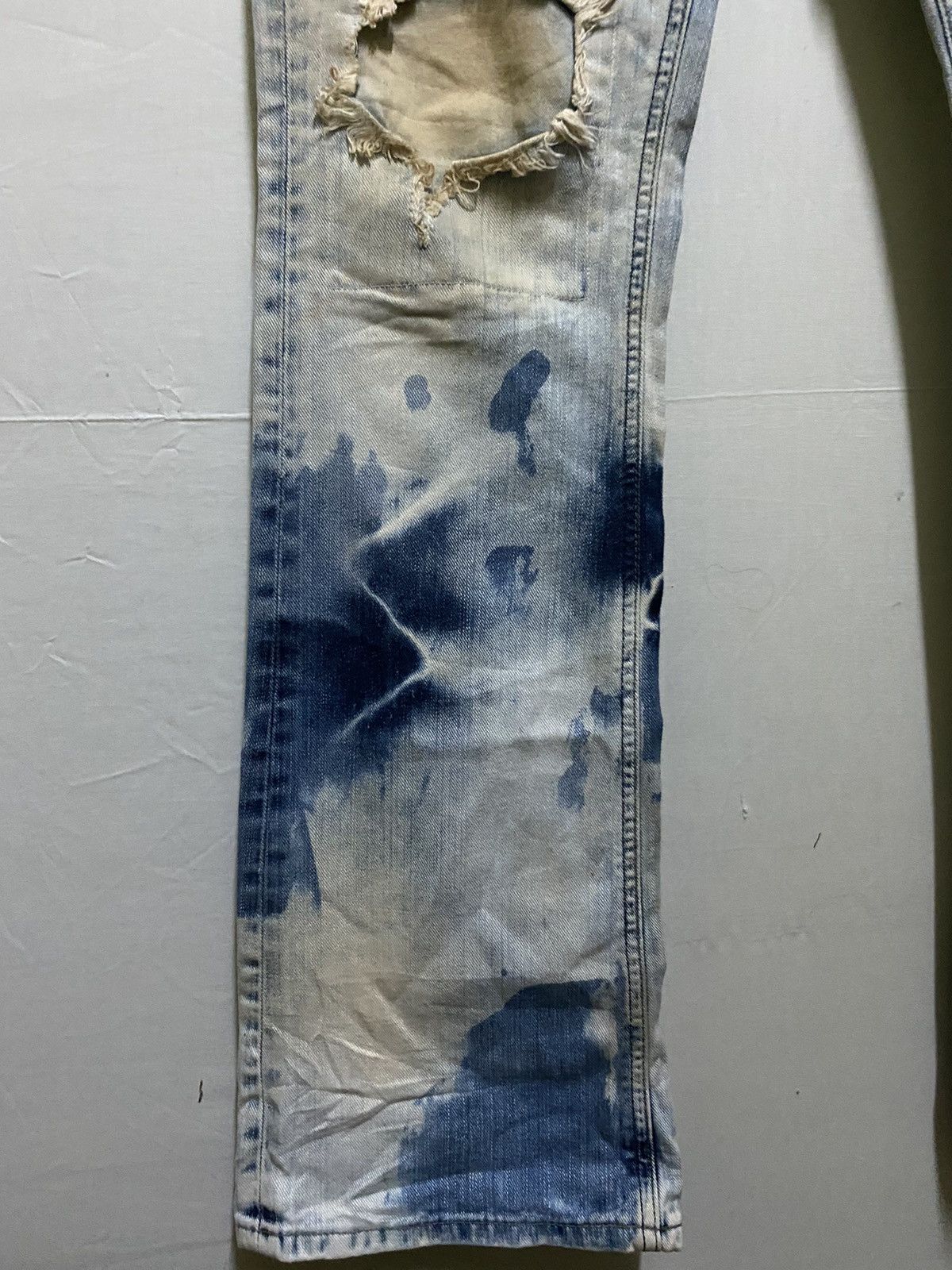 Lee Destroy Lee Thrashed Jeans Acid Wash Size US 34 / EU 50 - 3 Thumbnail