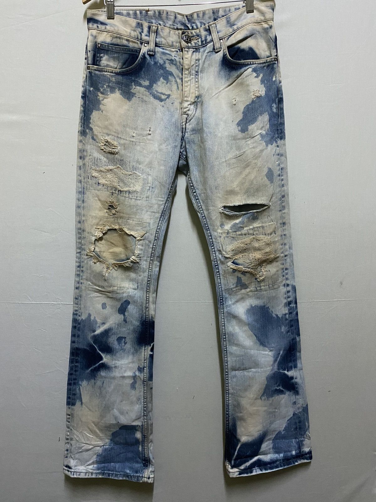 Lee Destroy Lee Thrashed Jeans Acid Wash Size US 34 / EU 50 - 1 Thumbnail