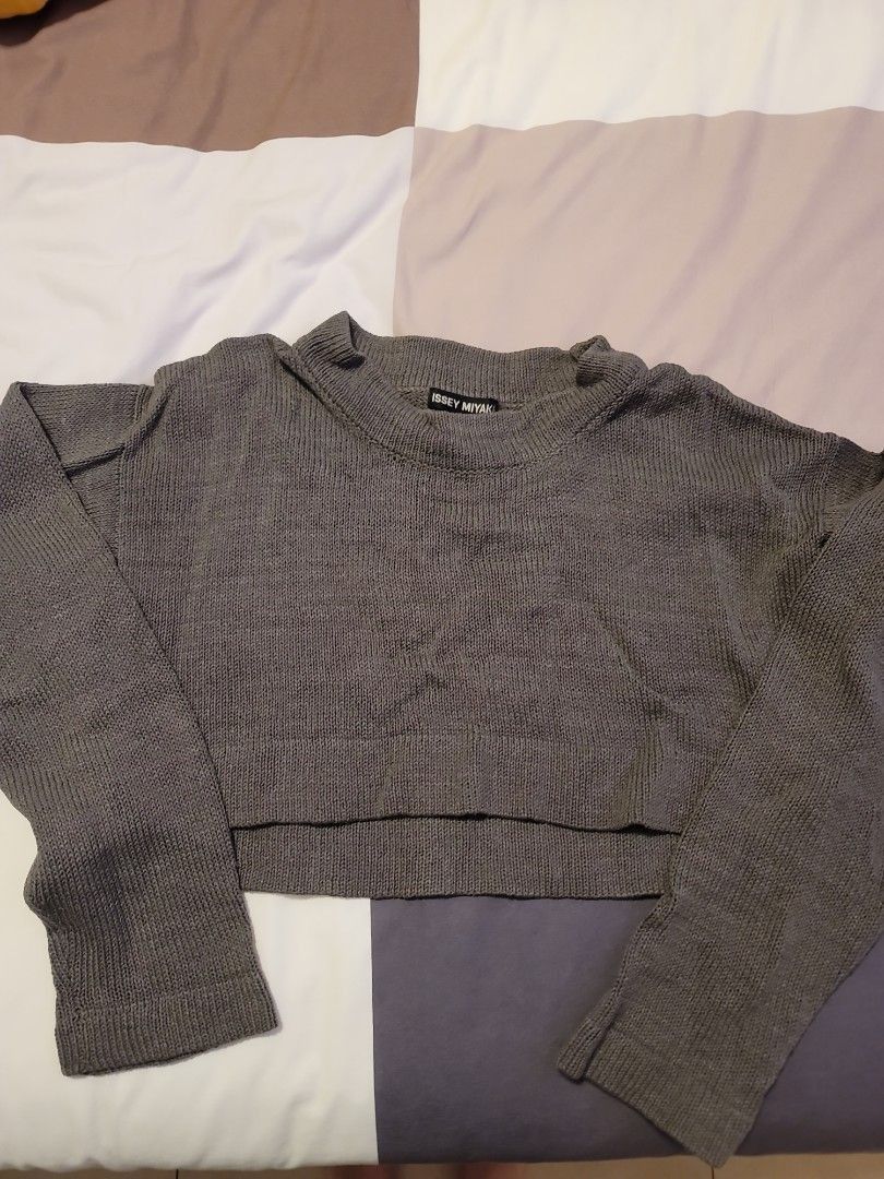Issey Miyake vintage knitted crop sweater