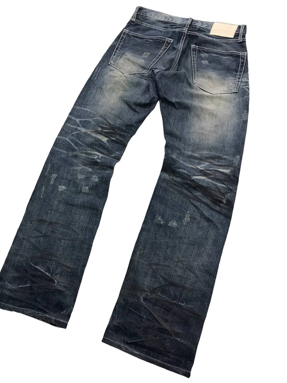 Japanese Brand Thrashed 🔥Neutral Infinity Painter Art Distressed Denim Pant Size US 34 / EU 50 - 7 Thumbnail