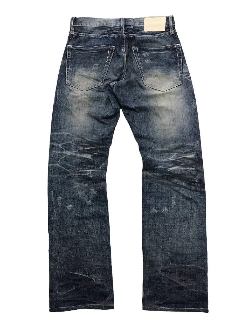 Japanese Brand Thrashed 🔥Neutral Infinity Painter Art Distressed Denim Pant Size US 34 / EU 50 - 6 Thumbnail