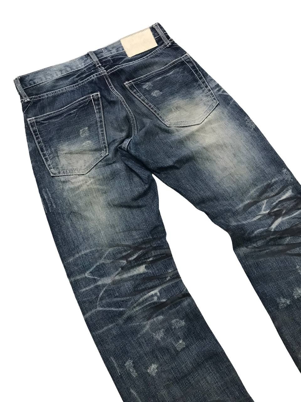Japanese Brand Thrashed 🔥Neutral Infinity Painter Art Distressed Denim Pant Size US 34 / EU 50 - 8 Thumbnail