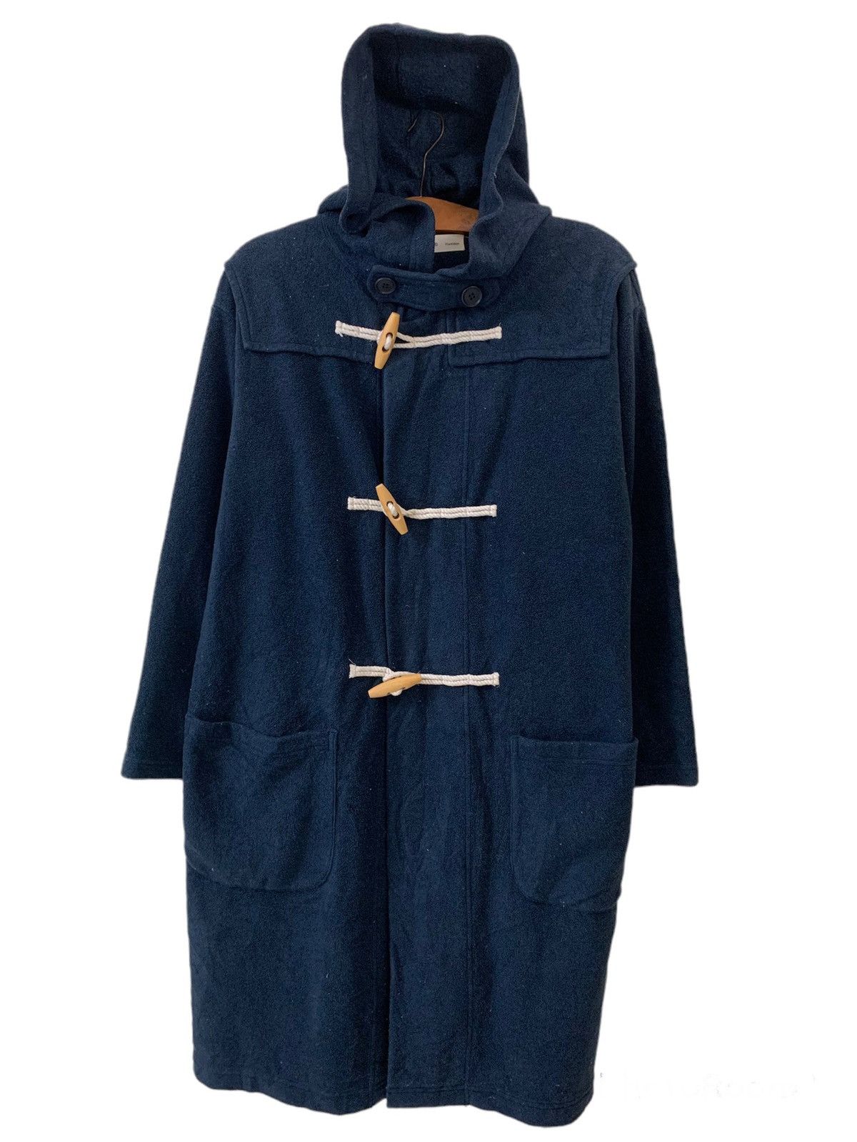 image of 1 Mile Plantation By Issey Miyake Long Coat Jacket in Blue, Men's (Size Medium)