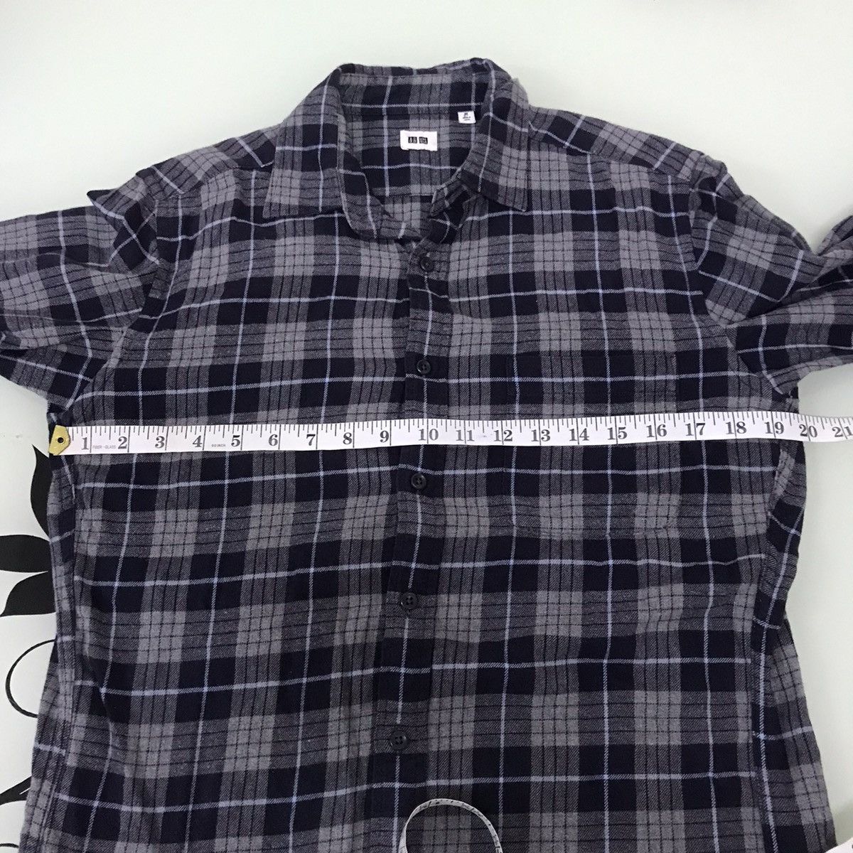 Flannel Nice❗️Uniqlo Flannel Button Up Shirt Grey Size US M / EU 48-50 / 2 - 13 Thumbnail