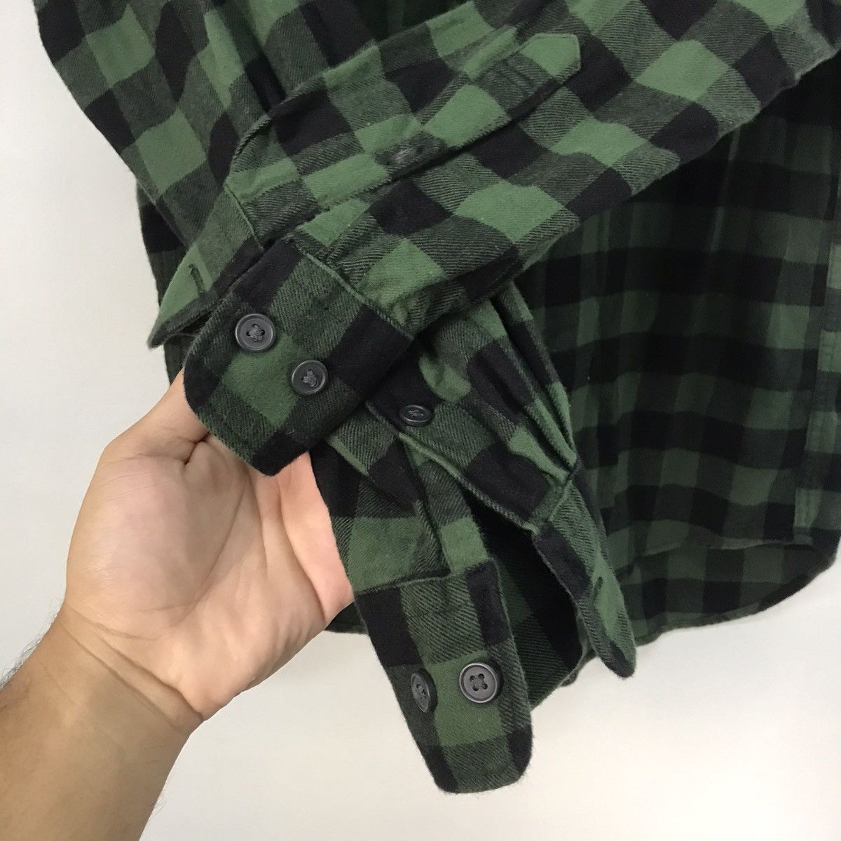 Flannel Nice❗️Uniqlo Flannel Button Up Shirt Green Size US L / EU 52-54 / 3 - 10 Thumbnail