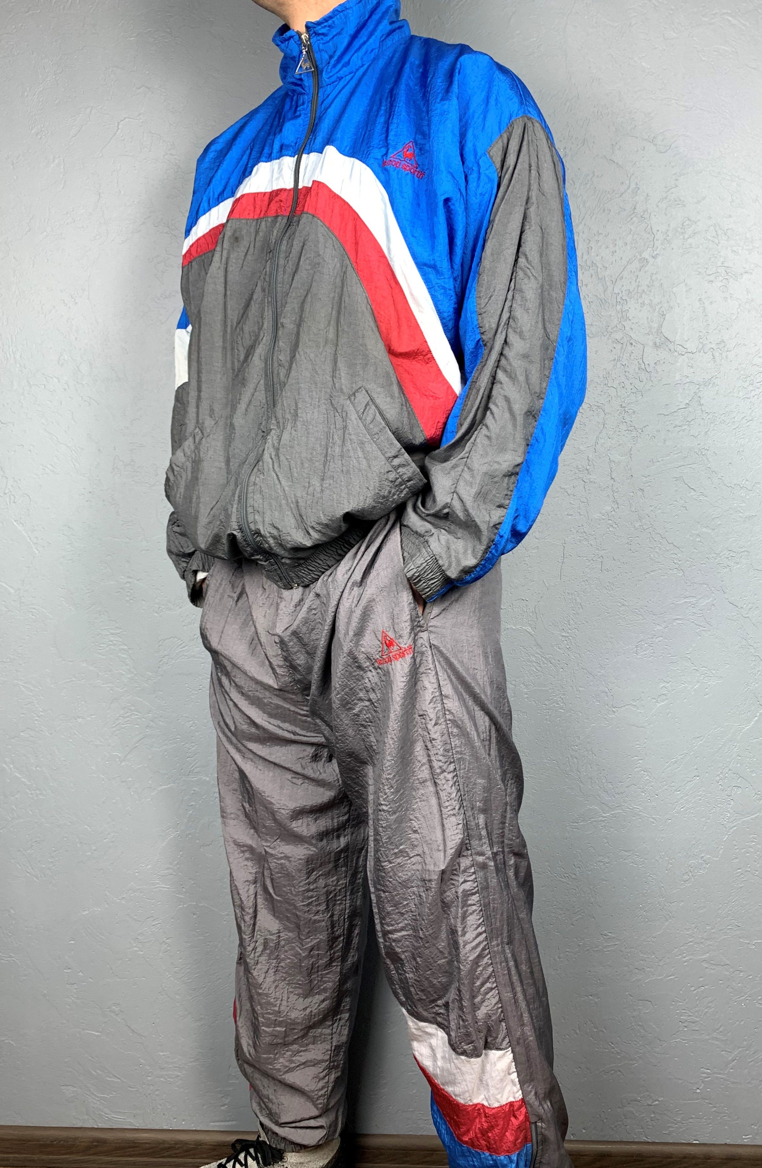 Le Coq Sportif Le Coq Sportif 90s Vintage Nylon Track Suit Jacket+Pants Size US 34 / EU 50 - 2 Thumbnail