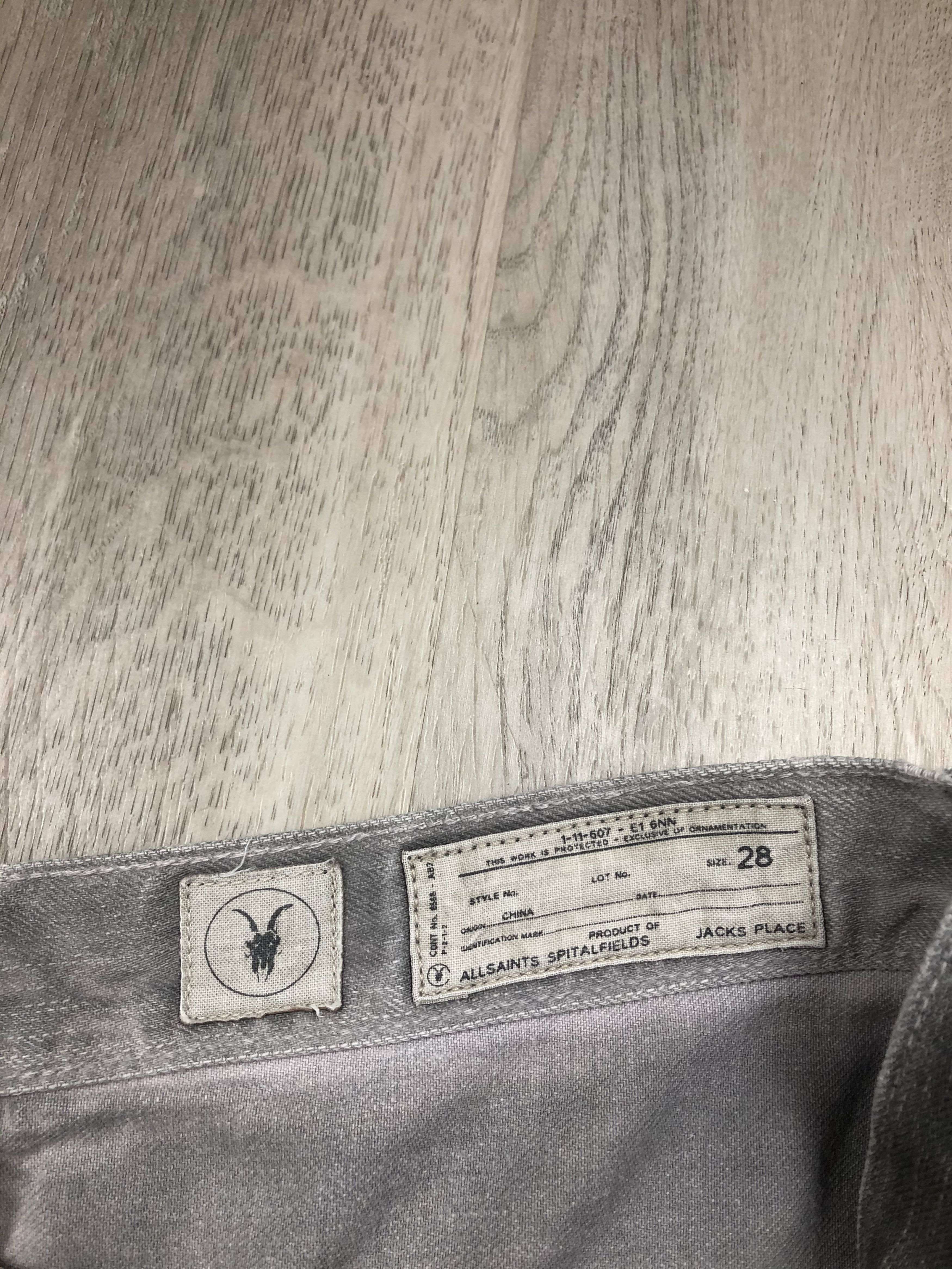Allsaints Allsaints Tumble Skinny Runner Washed Denim Pants Size US 28 / EU 44 - 5 Thumbnail