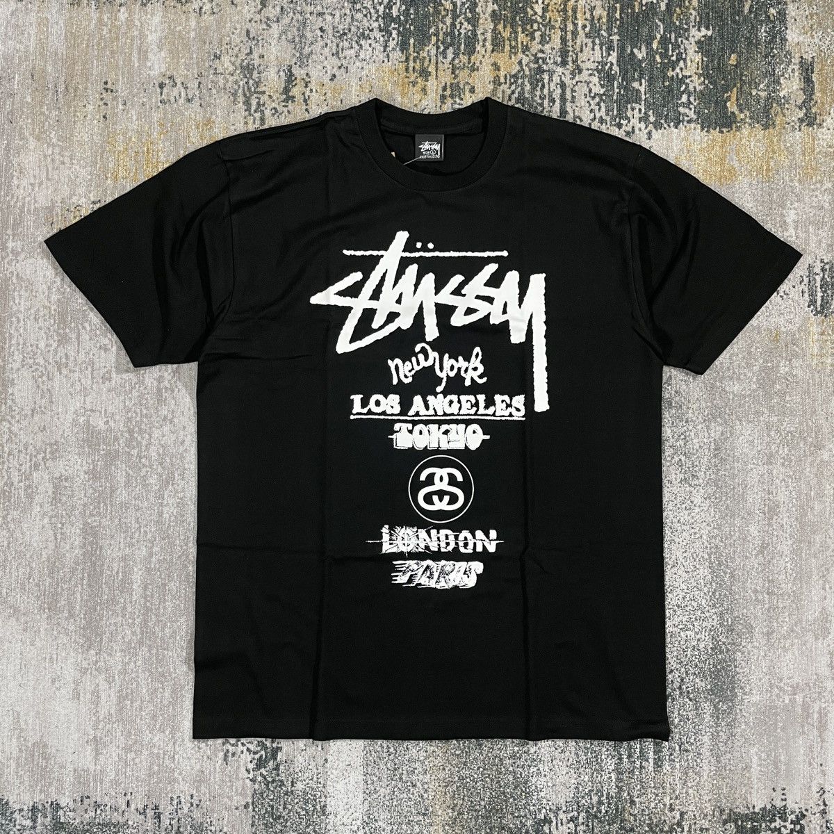 Stussy STUSSY TEE BLACK LARGE - " TOUR " Size US L / EU 52-54 / 3 - 1 Thumbnail