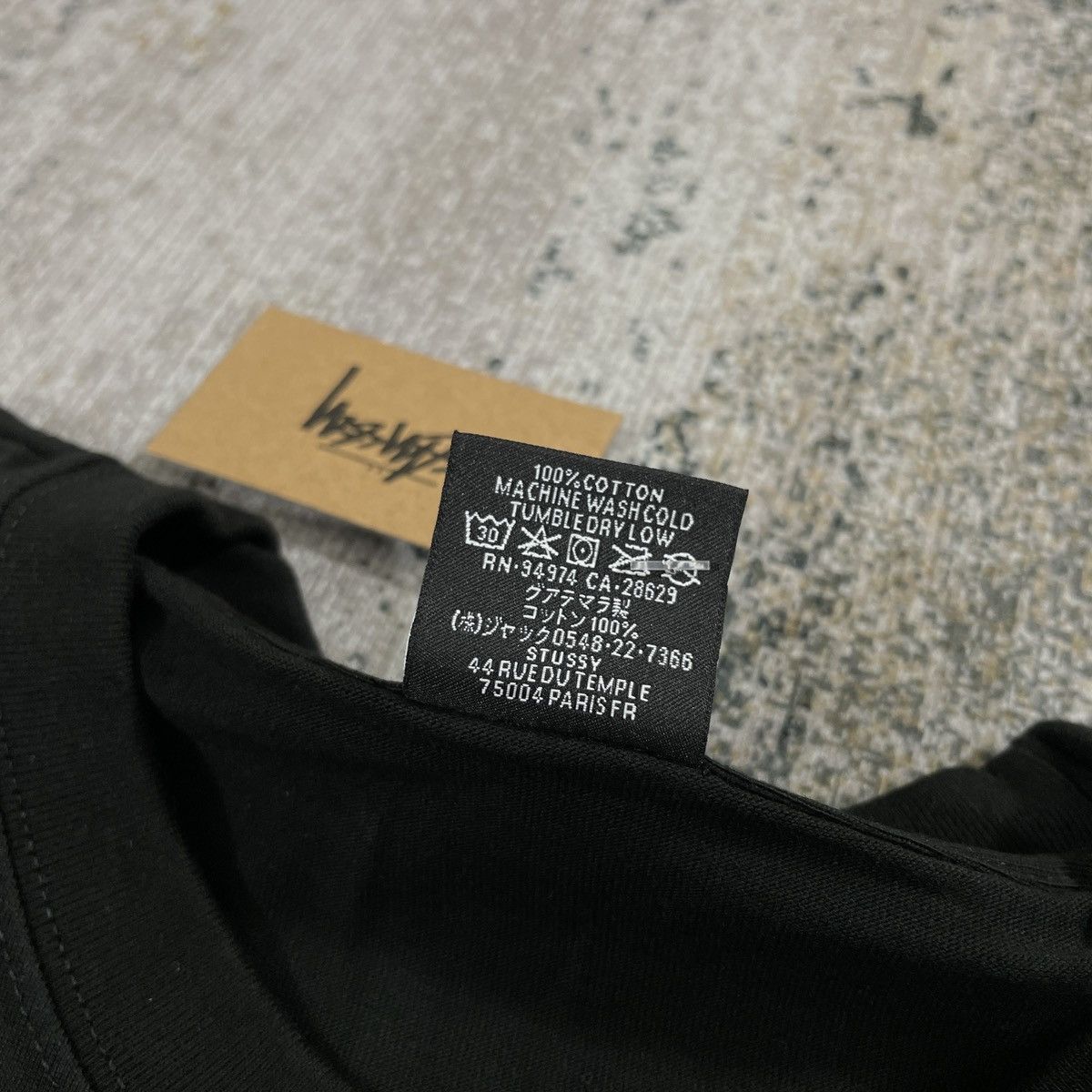 Stussy STUSSY TEE BLACK LARGE - " TOUR " Size US L / EU 52-54 / 3 - 6 Thumbnail