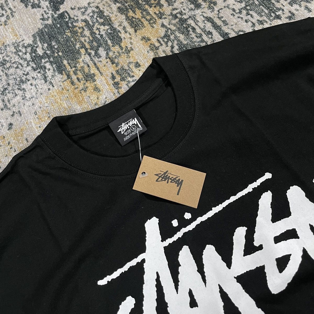 Stussy STUSSY TEE BLACK LARGE - " TOUR " Size US L / EU 52-54 / 3 - 4 Thumbnail
