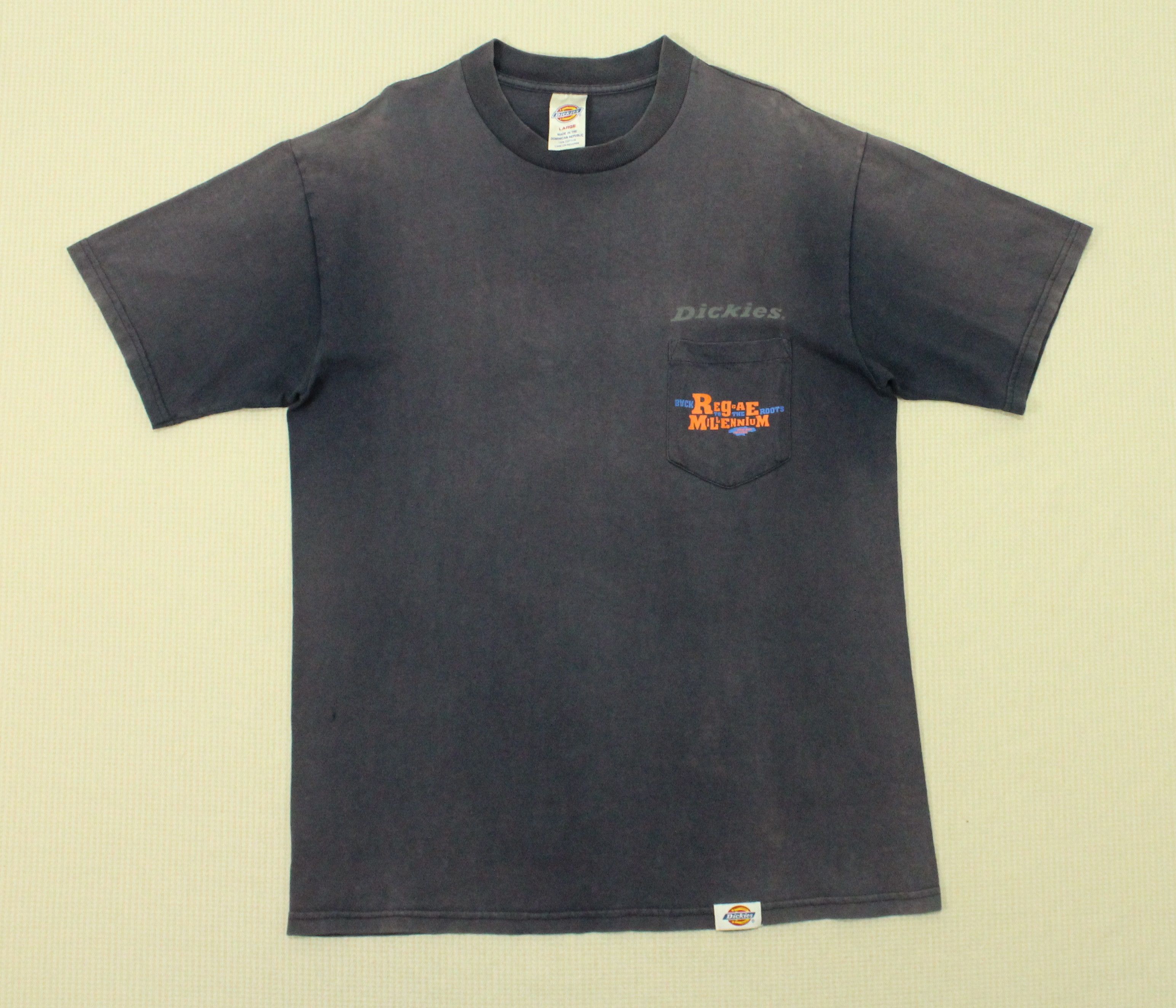 Vintage Faded Sunfaded Thrashed Distressed DICKIES T Shirt Black Kat Size US L / EU 52-54 / 3 - 7 Thumbnail