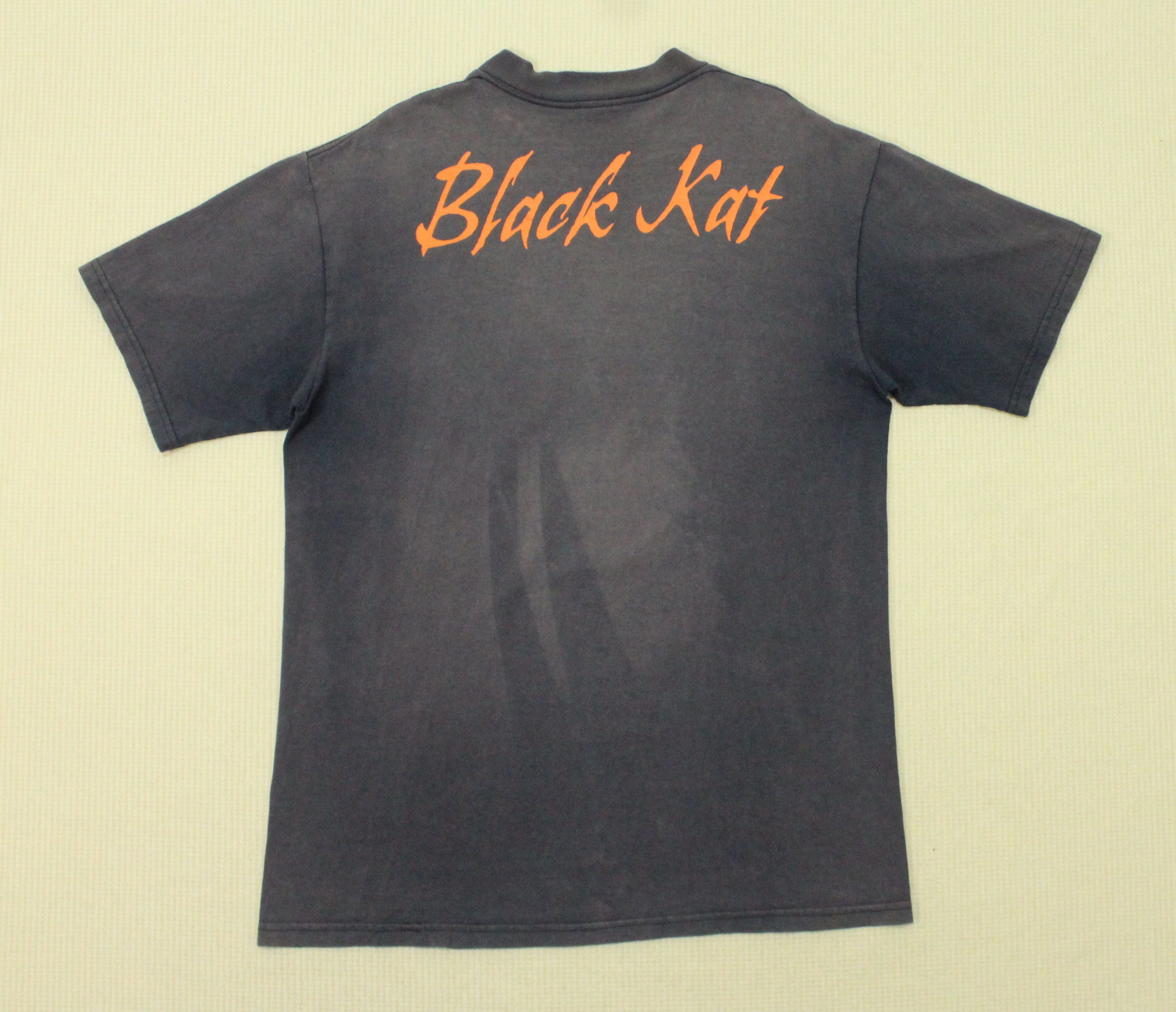 Vintage Faded Sunfaded Thrashed Distressed DICKIES T Shirt Black Kat Size US L / EU 52-54 / 3 - 9 Thumbnail