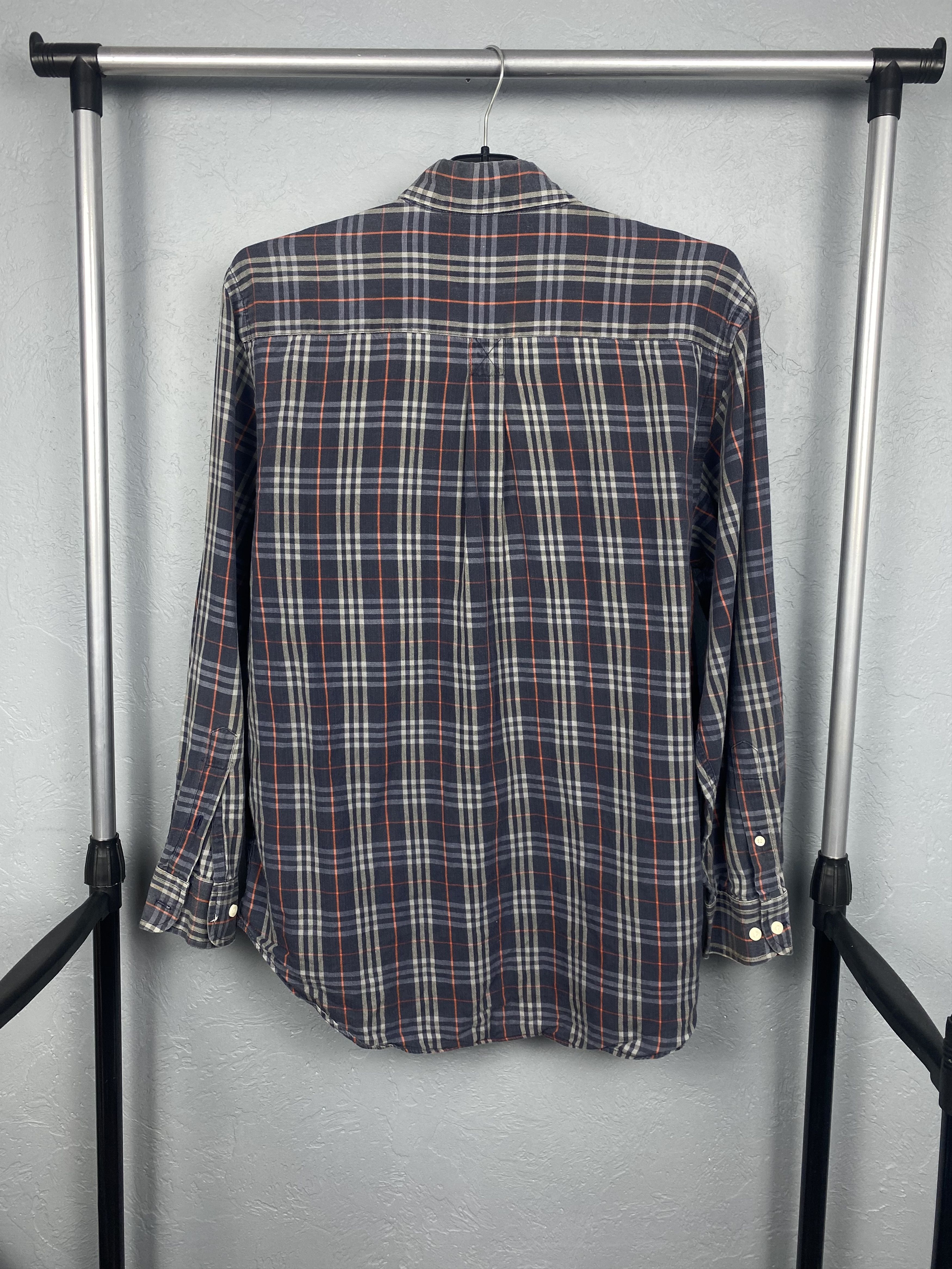 Burberry Burberrys 90s Vintage FADED Mens Plaid Shirt Size US L / EU 52-54 / 3 - 8 Thumbnail
