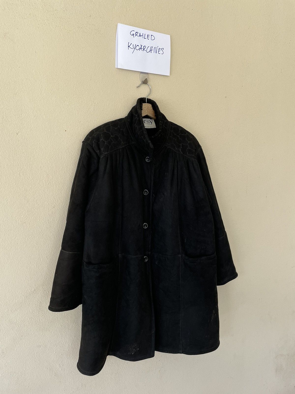 Vintage LESY MADE IN ITALY FUR LEATHER JACKET Size US L / EU 52-54 / 3 - 2 Thumbnail