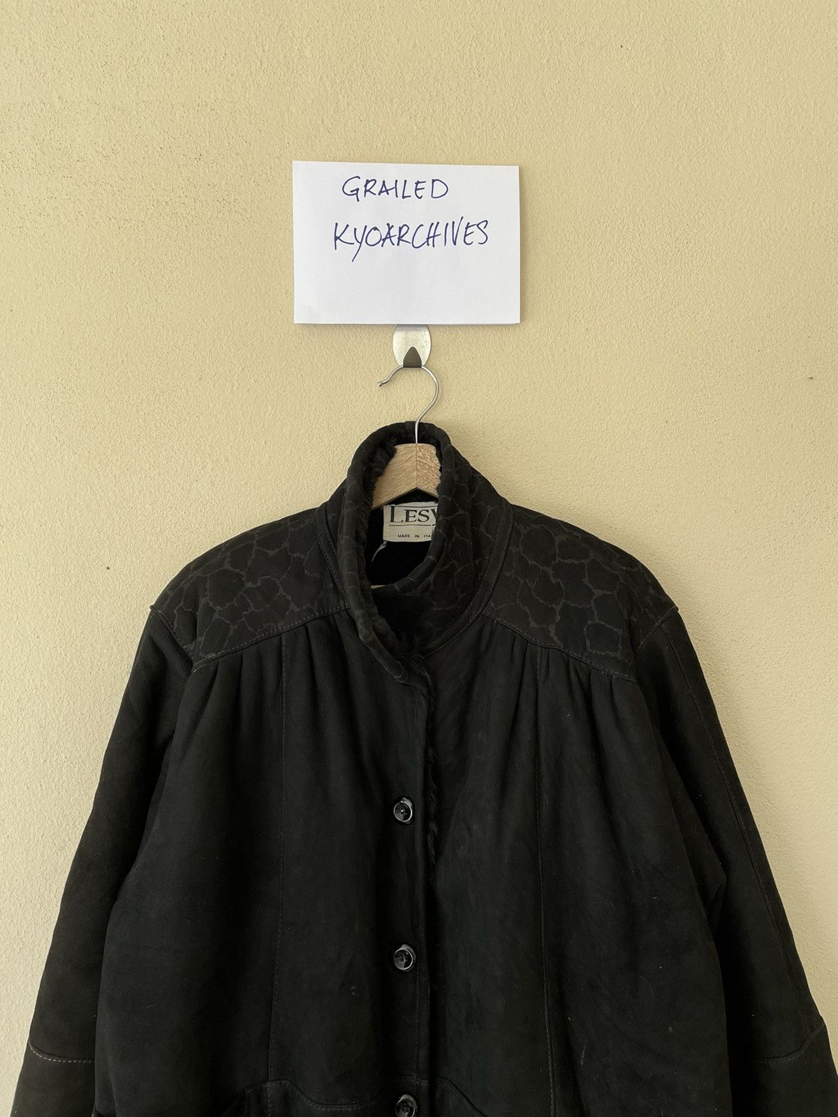 Vintage LESY MADE IN ITALY FUR LEATHER JACKET Size US L / EU 52-54 / 3 - 3 Thumbnail