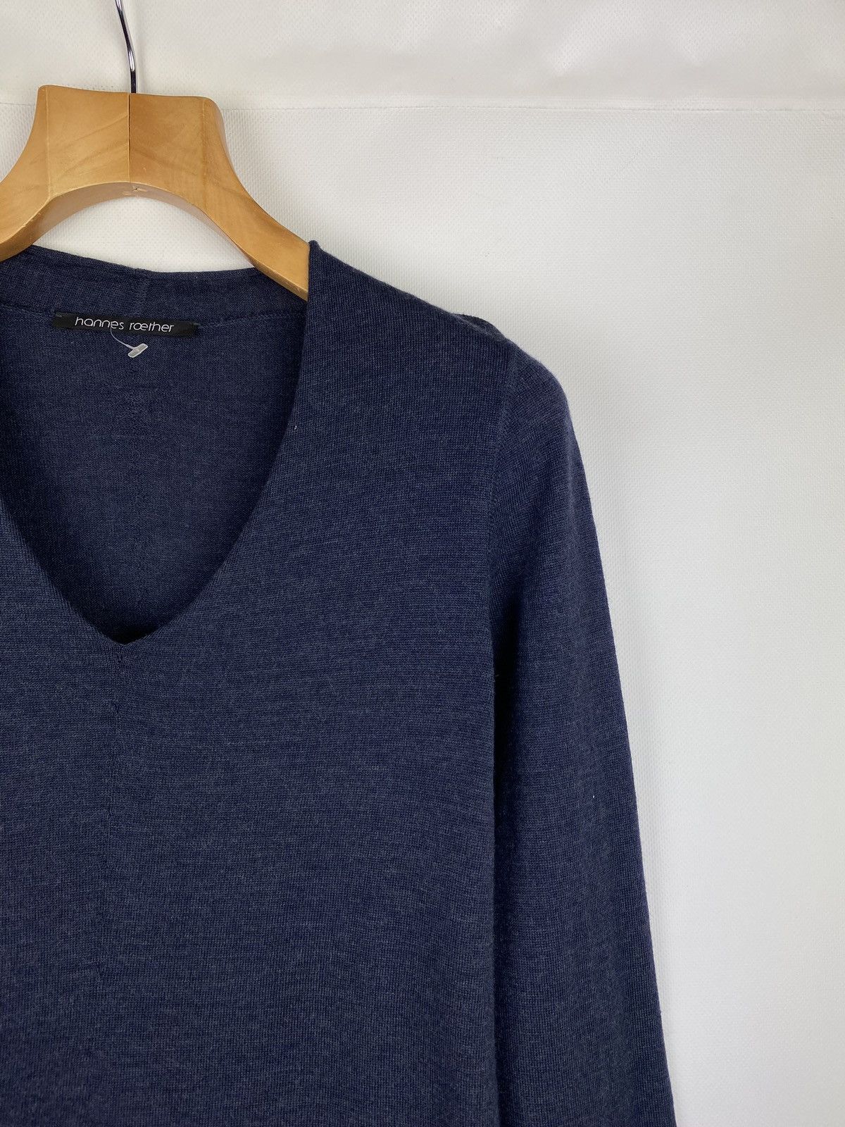 hannes roether Hannes Roether avant-garde wool v-neck sweater pullover Size M / US 6-8 / IT 42-44 - 6 Thumbnail