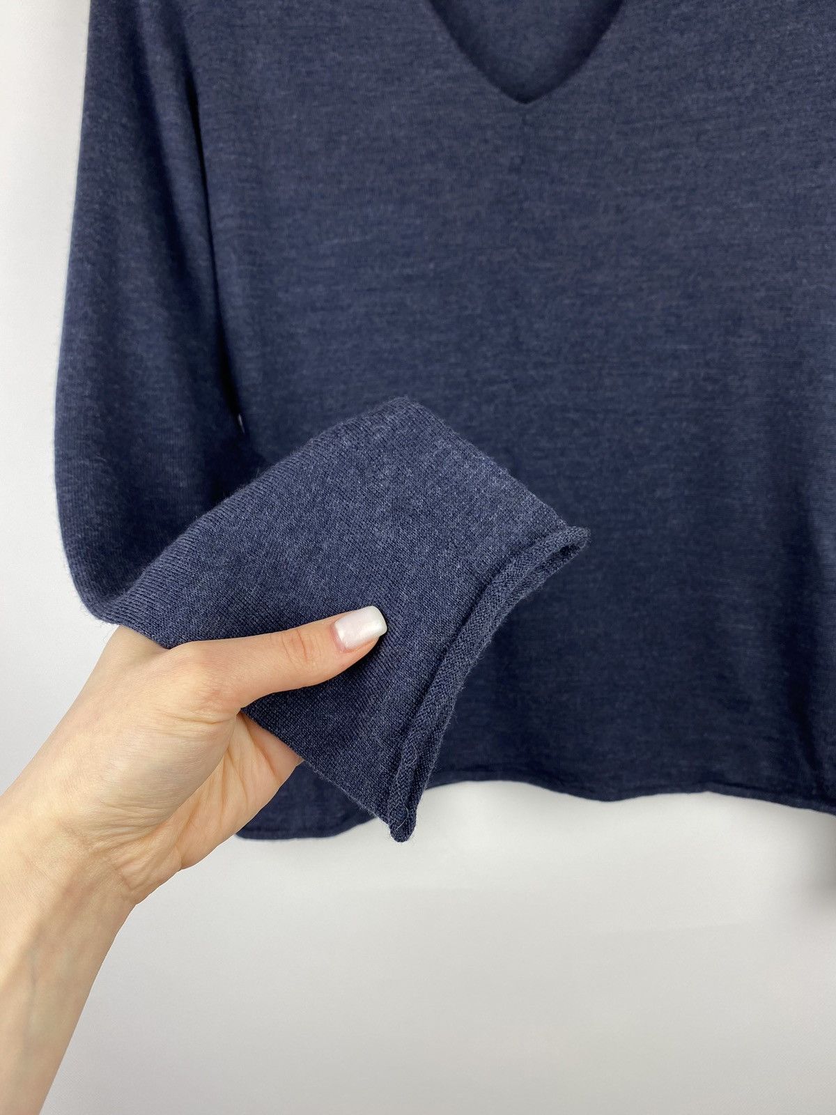 hannes roether Hannes Roether avant-garde wool v-neck sweater pullover Size M / US 6-8 / IT 42-44 - 9 Thumbnail