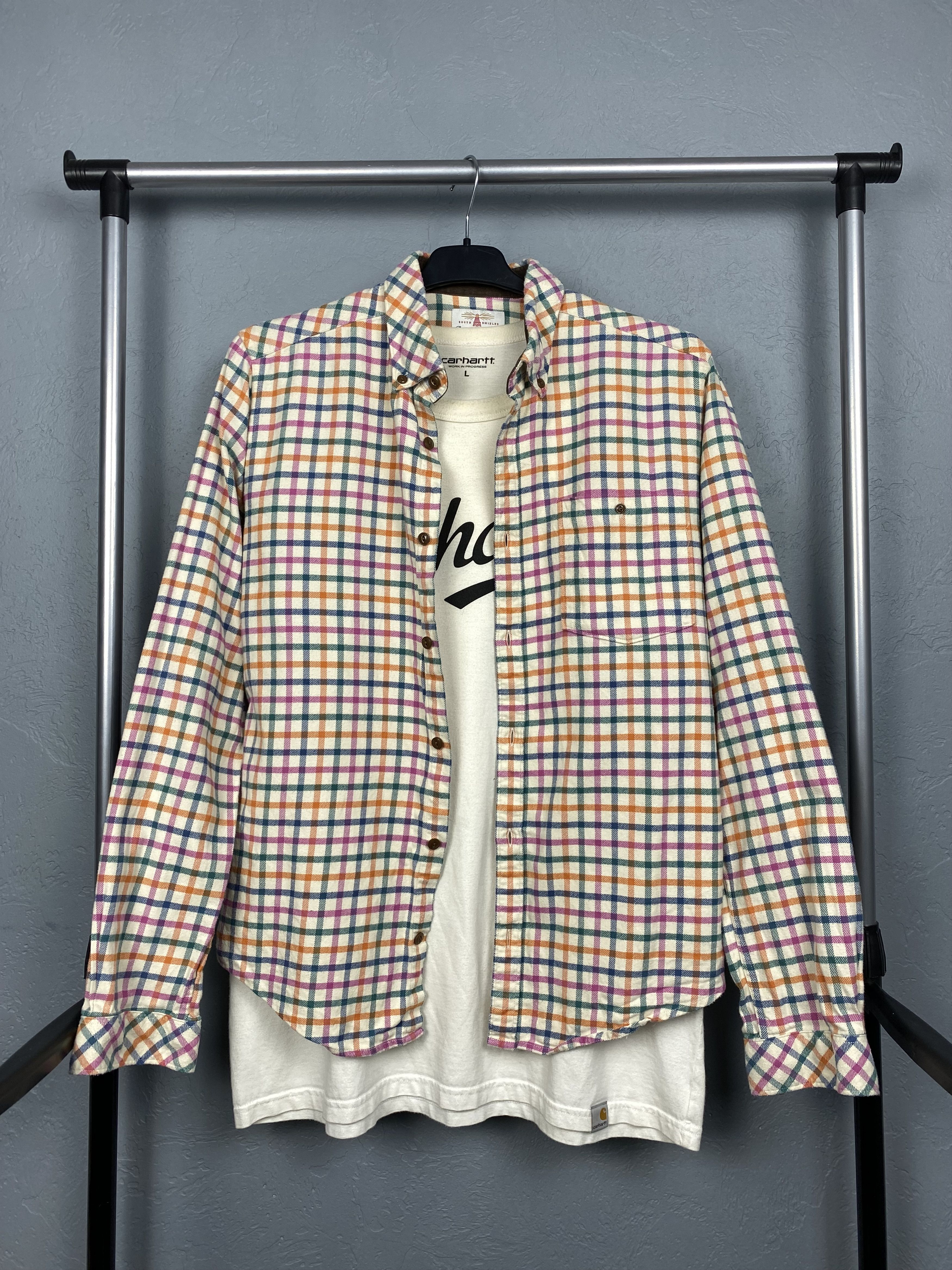 Barbour Barbour Vintage Mens Flannel Plaid Shirt Y2K Size US S / EU 44-46 / 1 - 1 Thumbnail
