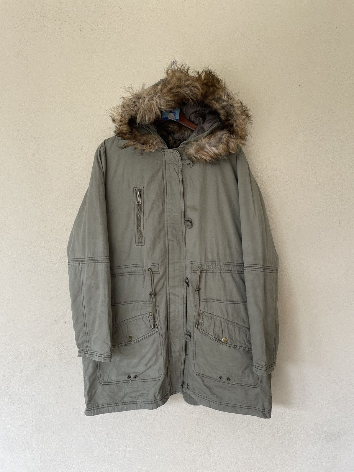 image of Military x Next Army Shearling Parkas By Next, Men's (Size Medium)