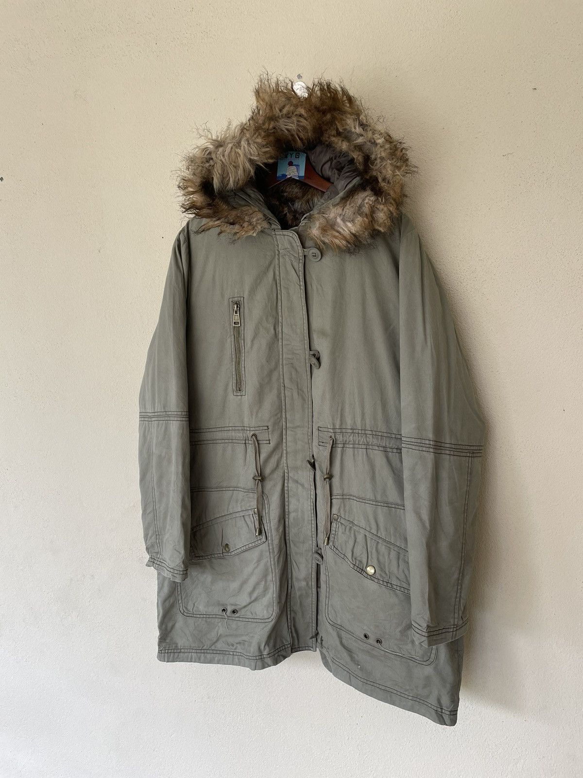 NEXT × Vintage ARMY SHEARLING PARKAS BY NEXT Size US M / EU 48-50 / 2 - 2 Thumbnail
