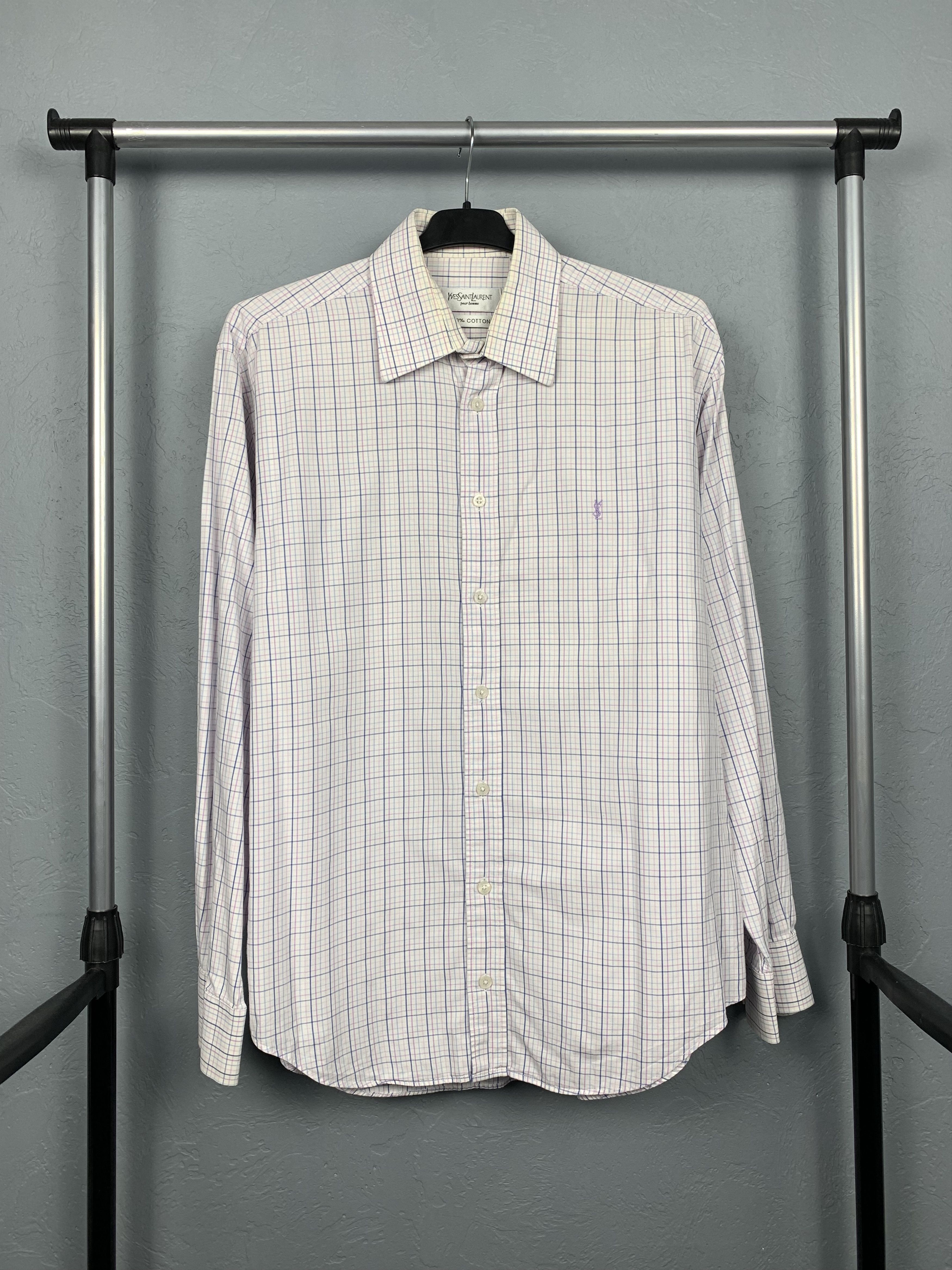 Yves Saint Laurent Yves Saint Laurent YSL Mens Long Sleeve Shirt Size US L / EU 52-54 / 3 - 1 Thumbnail