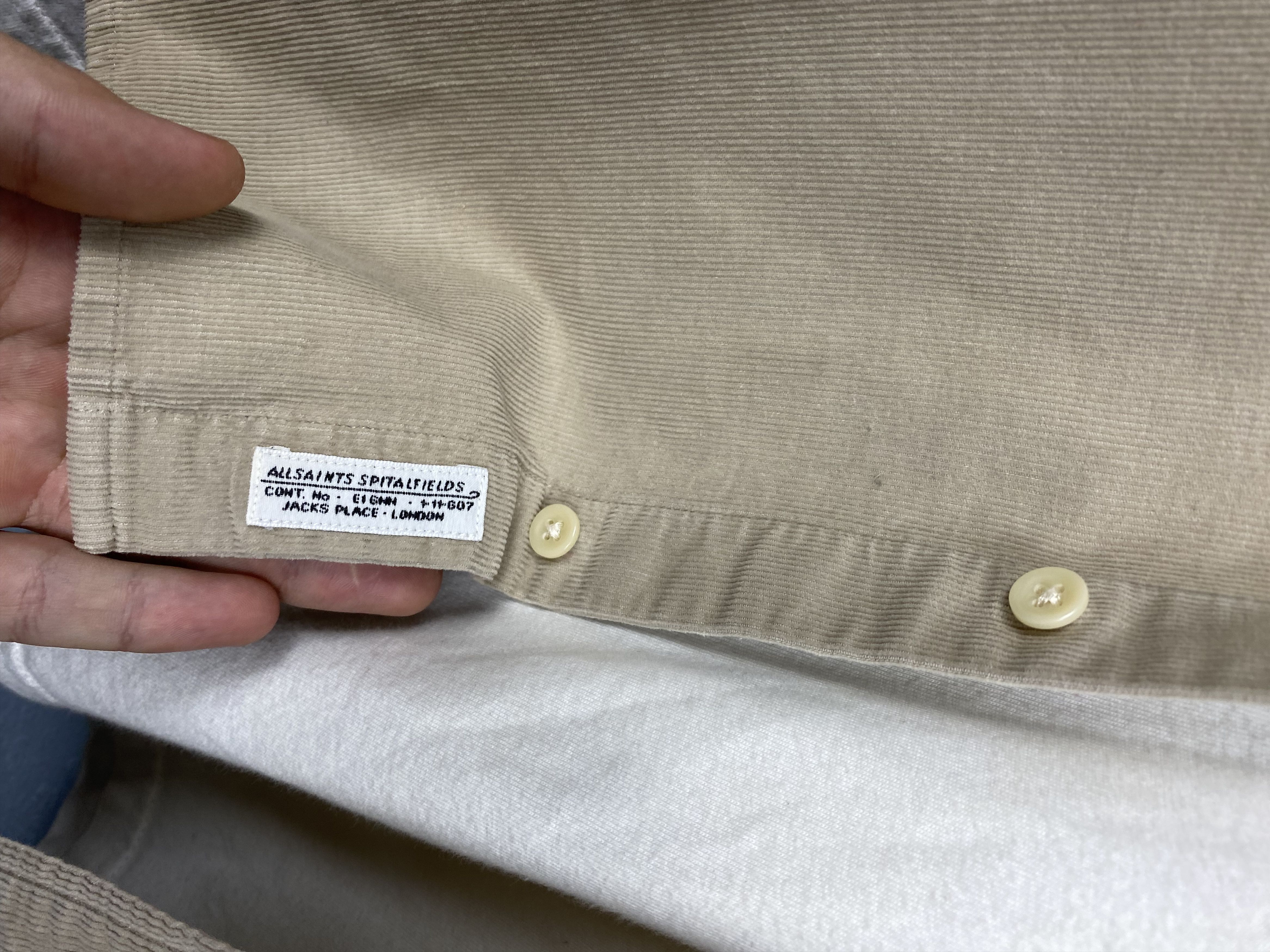 Allsaints Allsaints Mens Sorley Corduroy Flannel Long Sleeve Shirt Size US M / EU 48-50 / 2 - 5 Thumbnail