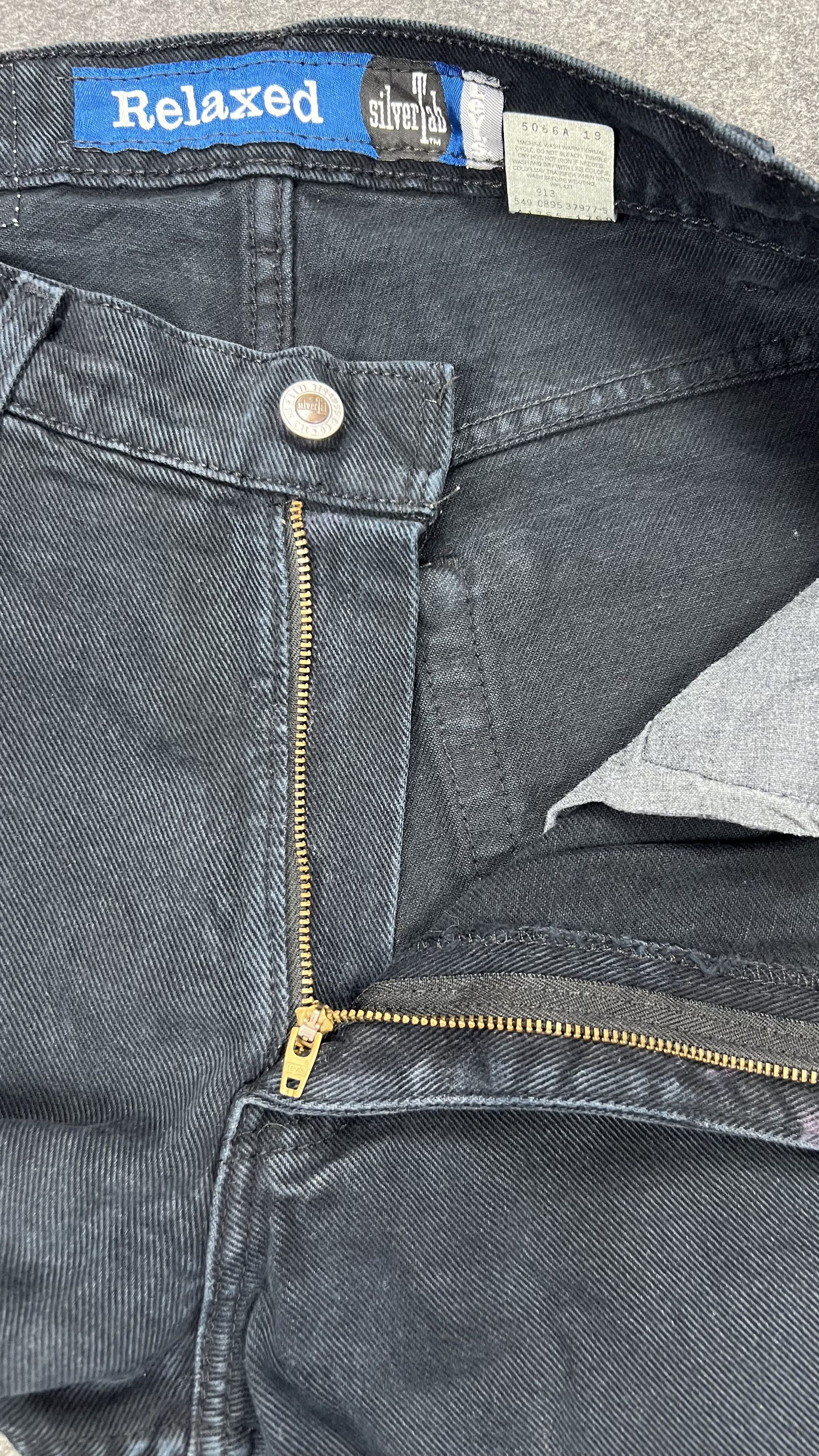 Levi's Black Baggy Levis Silver Tab Size US 33 - 4 Thumbnail