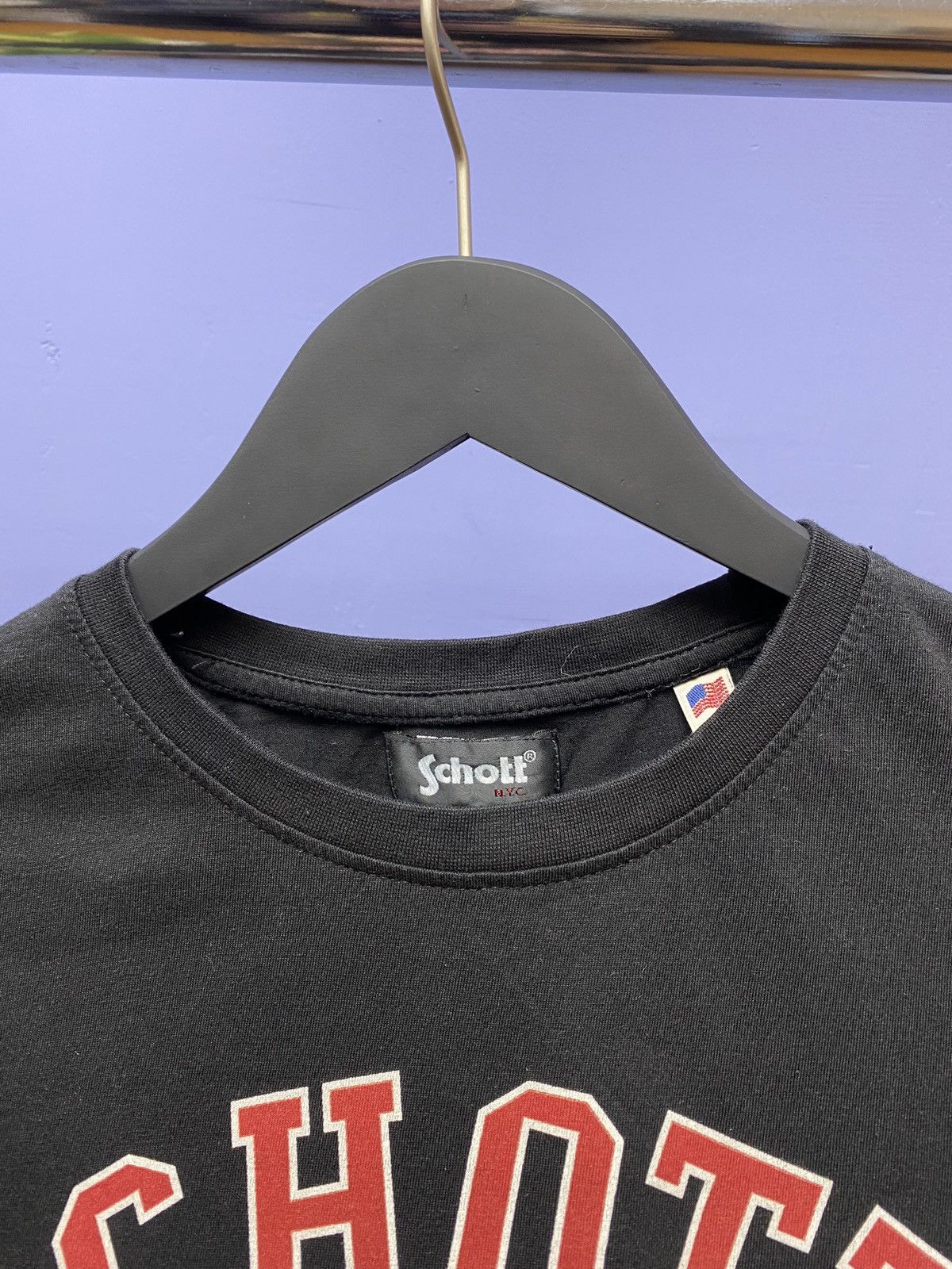 Schott Schott NYC Big Logo T Shirt Men’s S Black Logo Size US S / EU 44-46 / 1 - 10 Thumbnail