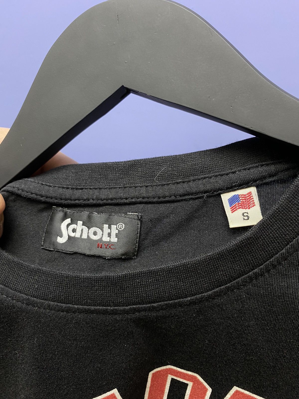 Schott Schott NYC Big Logo T Shirt Men’s S Black Logo Size US S / EU 44-46 / 1 - 11 Thumbnail