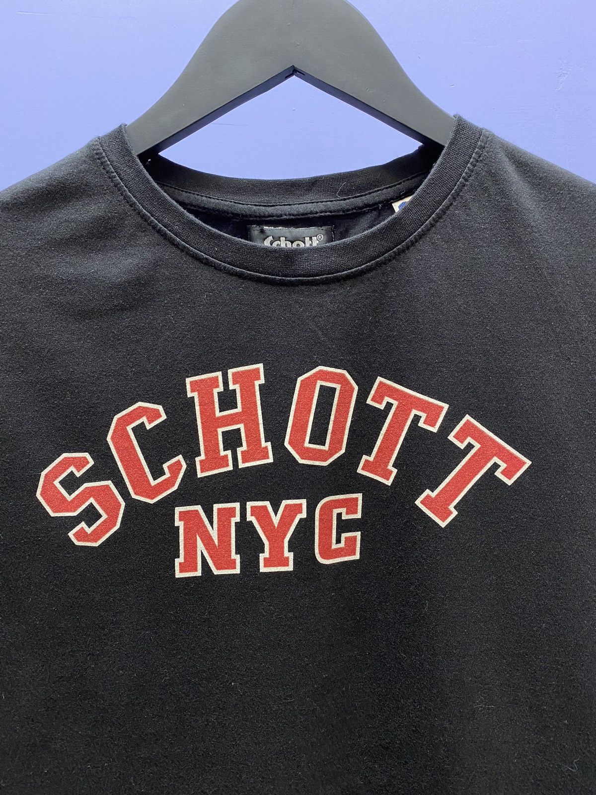 Schott Schott NYC Big Logo T Shirt Men’s S Black Logo Size US S / EU 44-46 / 1 - 8 Thumbnail