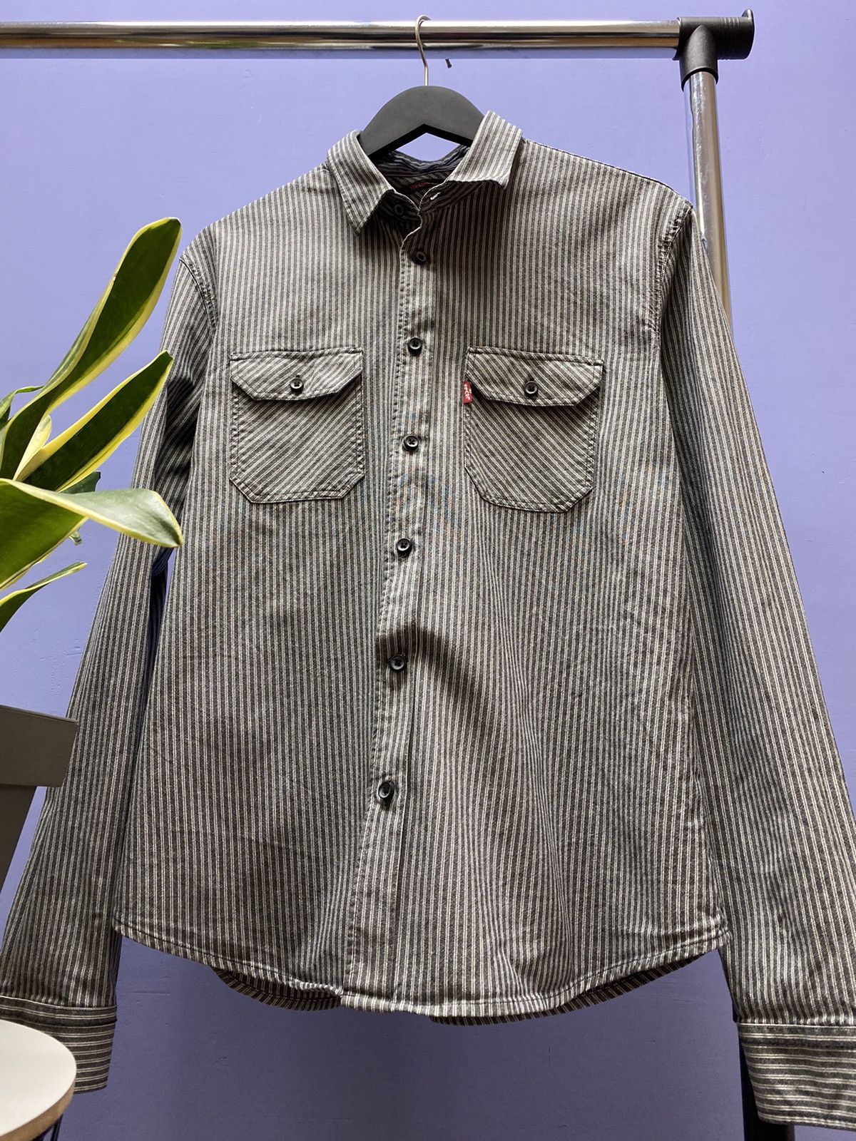 Other Levi’s Double Pockets Striped Denim Shirt Travis Scott Shirt Size US L / EU 52-54 / 3 - 4 Thumbnail