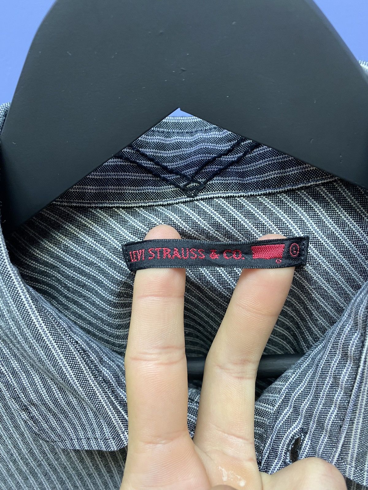Other Levi’s Double Pockets Striped Denim Shirt Travis Scott Shirt Size US L / EU 52-54 / 3 - 13 Thumbnail