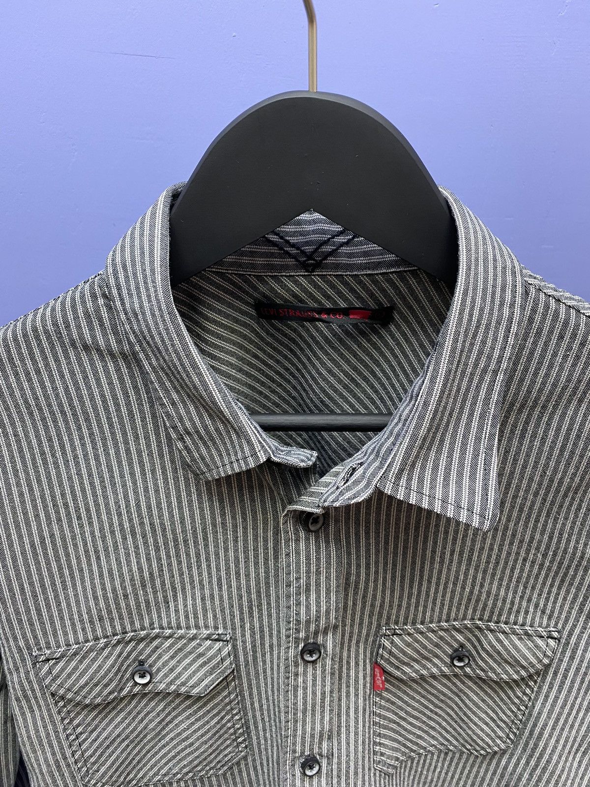 Other Levi’s Double Pockets Striped Denim Shirt Travis Scott Shirt Size US L / EU 52-54 / 3 - 11 Thumbnail