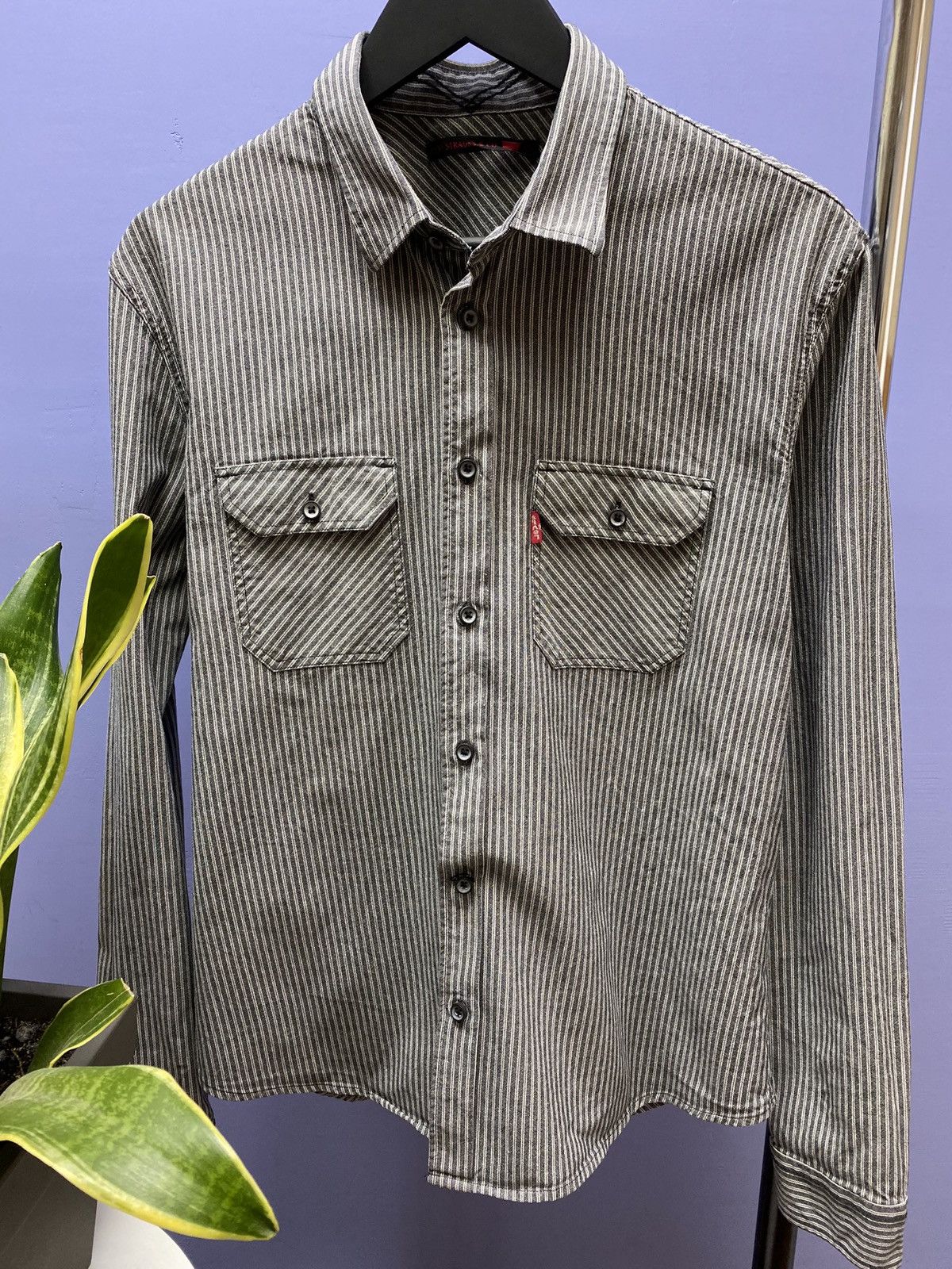 Other Levi’s Double Pockets Striped Denim Shirt Travis Scott Shirt Size US L / EU 52-54 / 3 - 6 Thumbnail