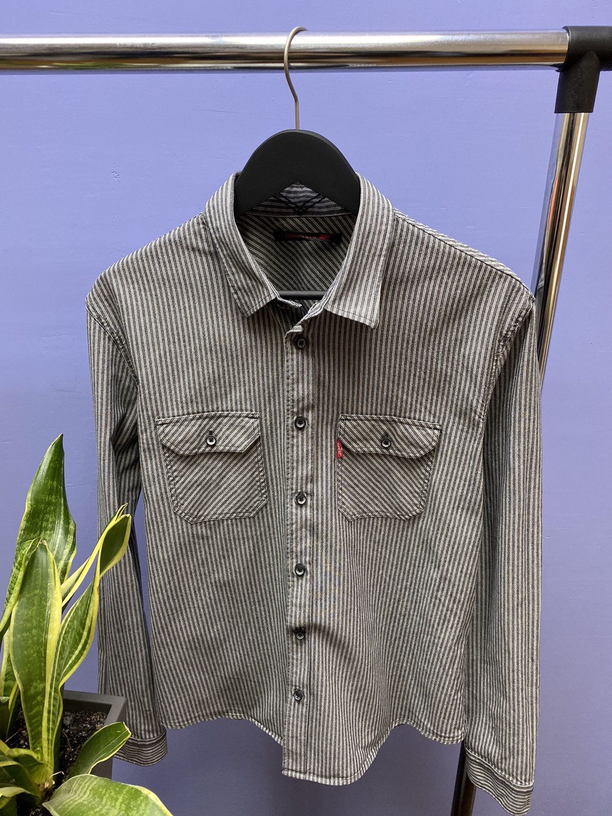 Other Levi’s Double Pockets Striped Denim Shirt Travis Scott Shirt Size US L / EU 52-54 / 3 - 5 Thumbnail